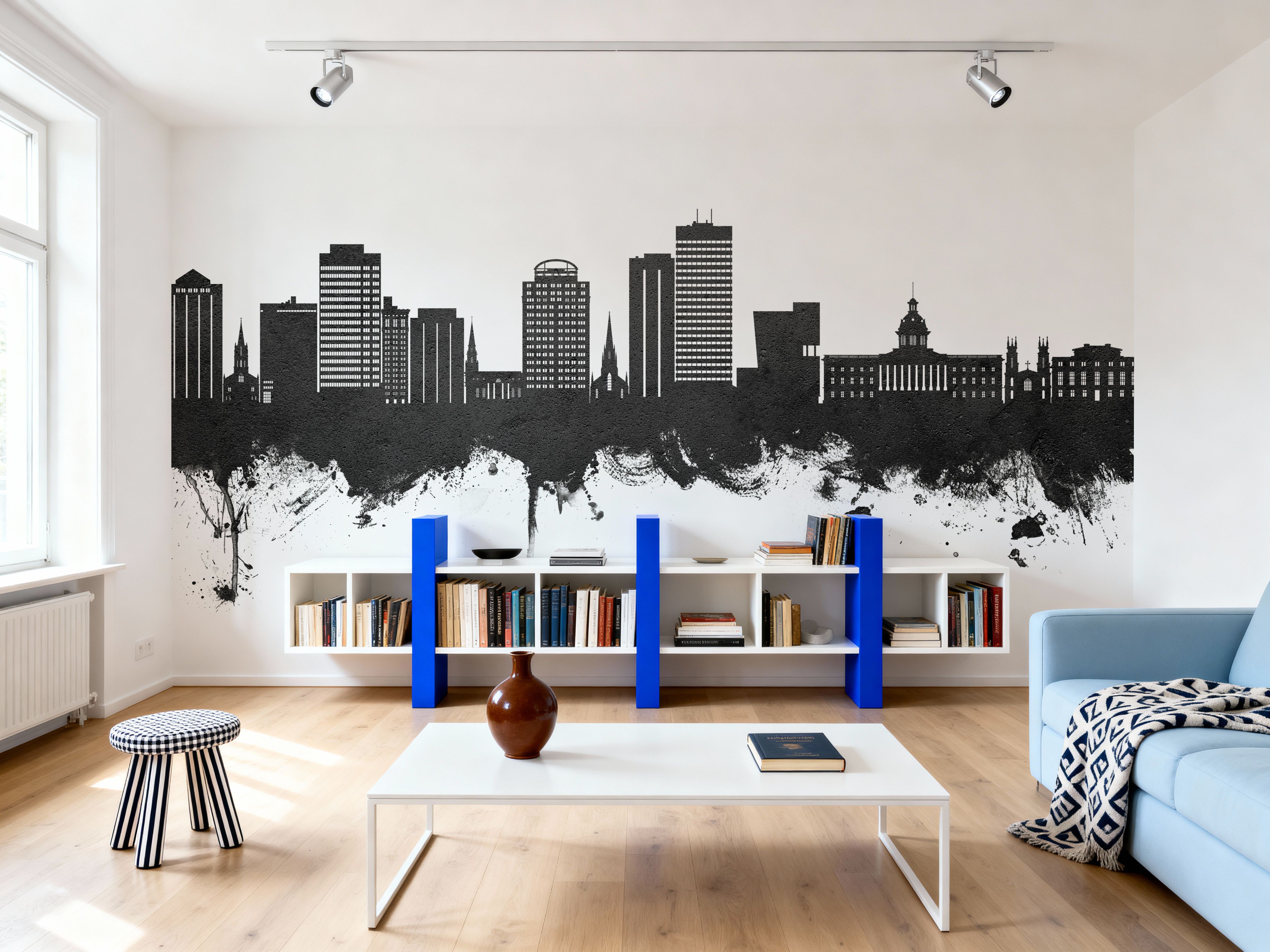 Columbia South Carolina Skyline Black & White