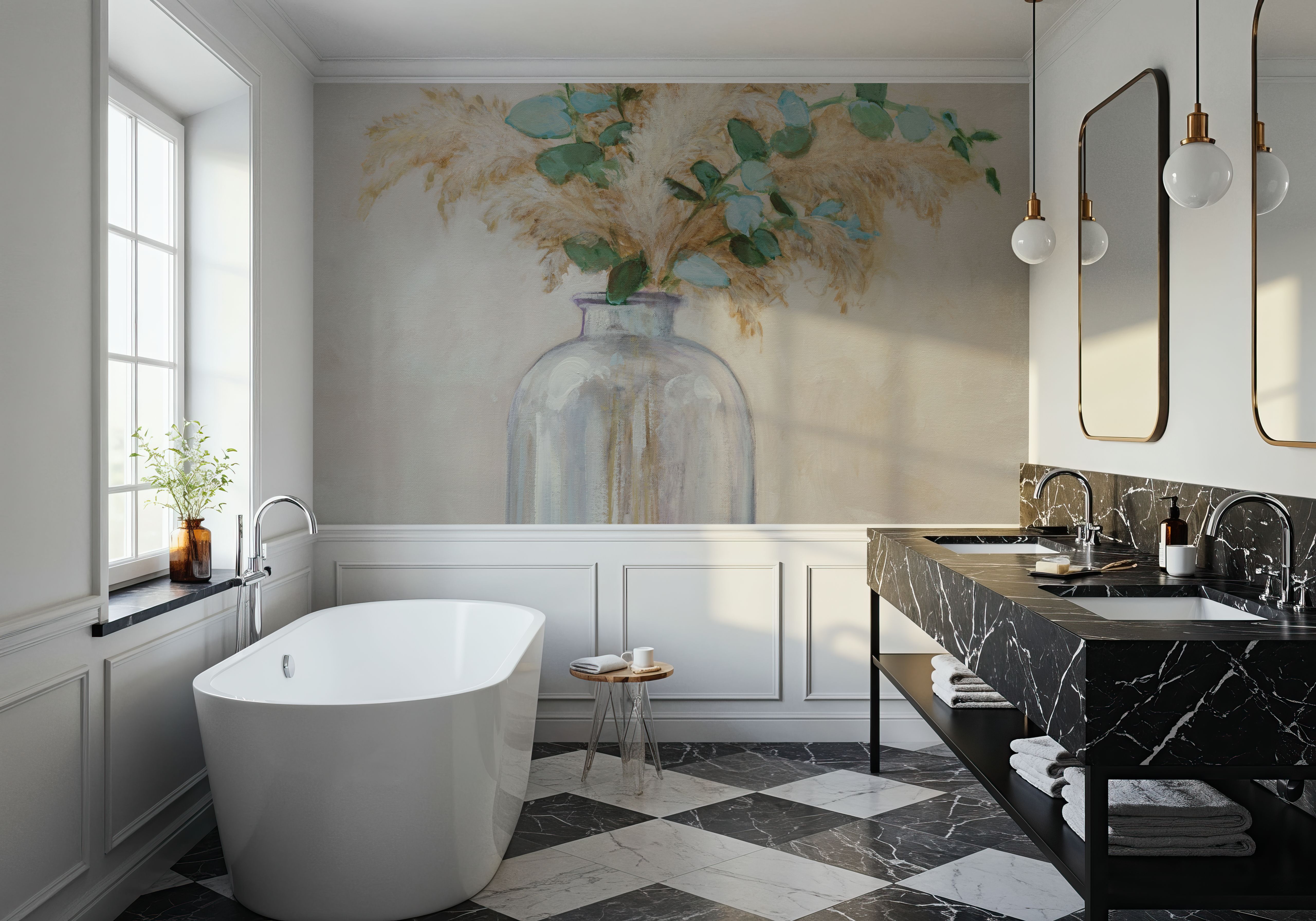 Pampas and Eucalyptus Bouquet