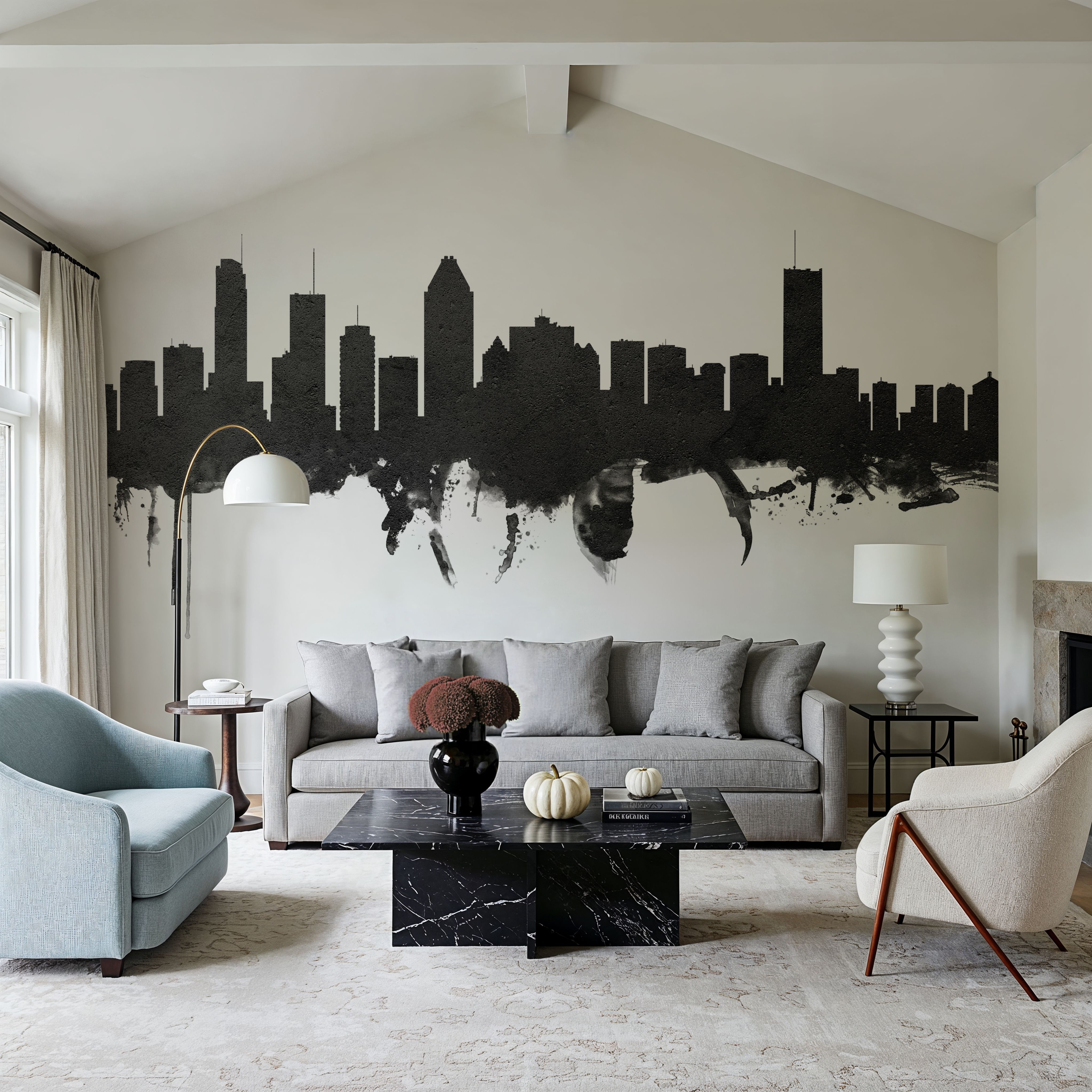 Montreal Canada Skyline Black & White