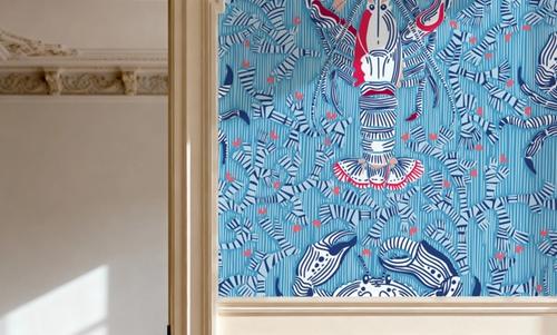 Lobster and Crab Coastal Nostalgia, Blue