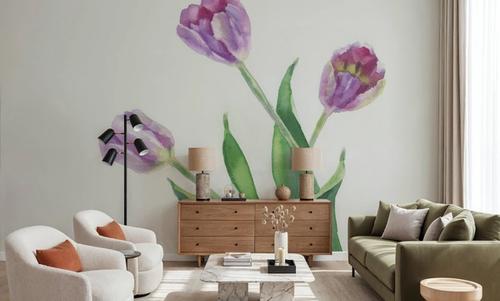 Lavender Tulip Watercolor