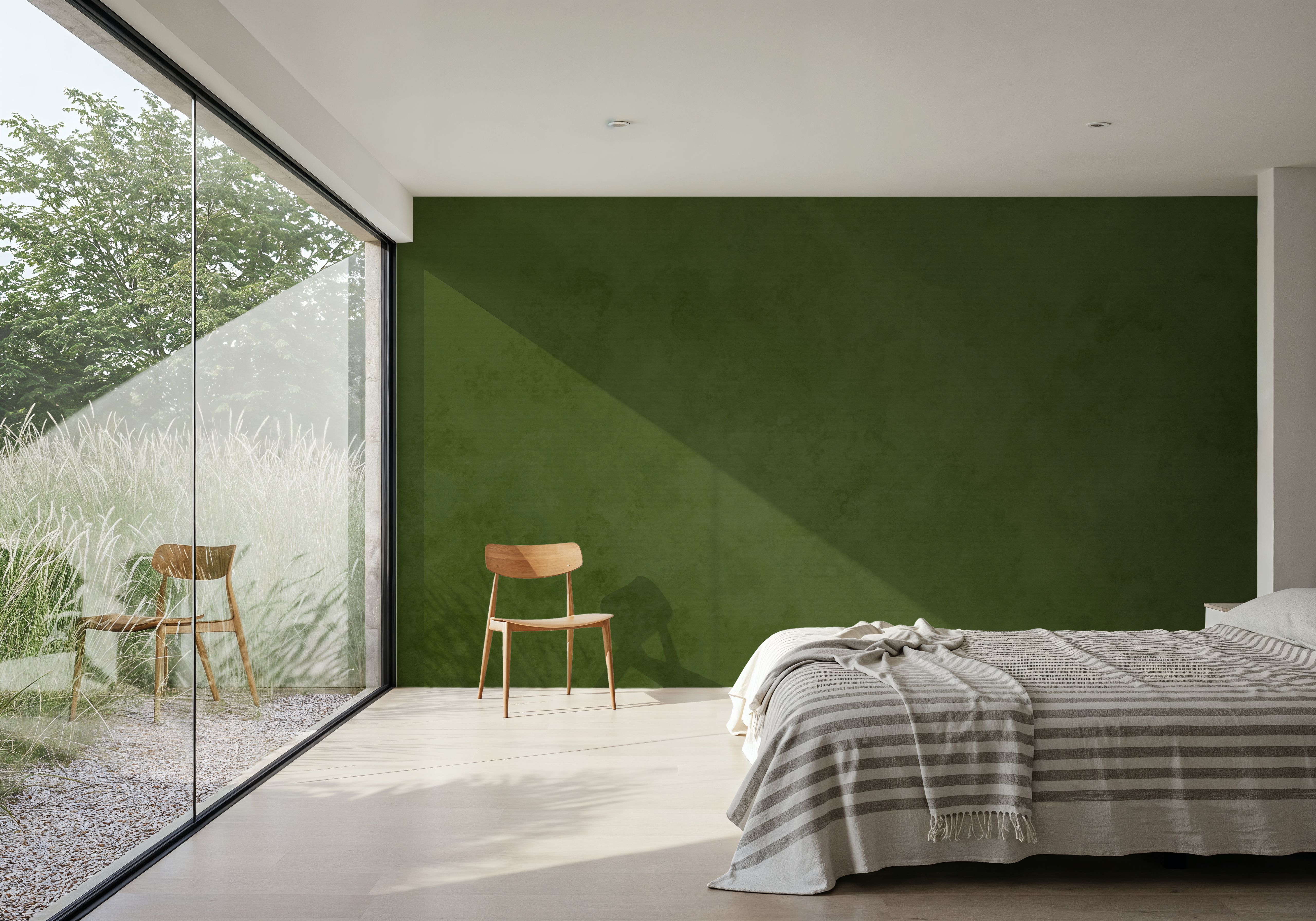 Subtle Plaster Wall, Dill Green