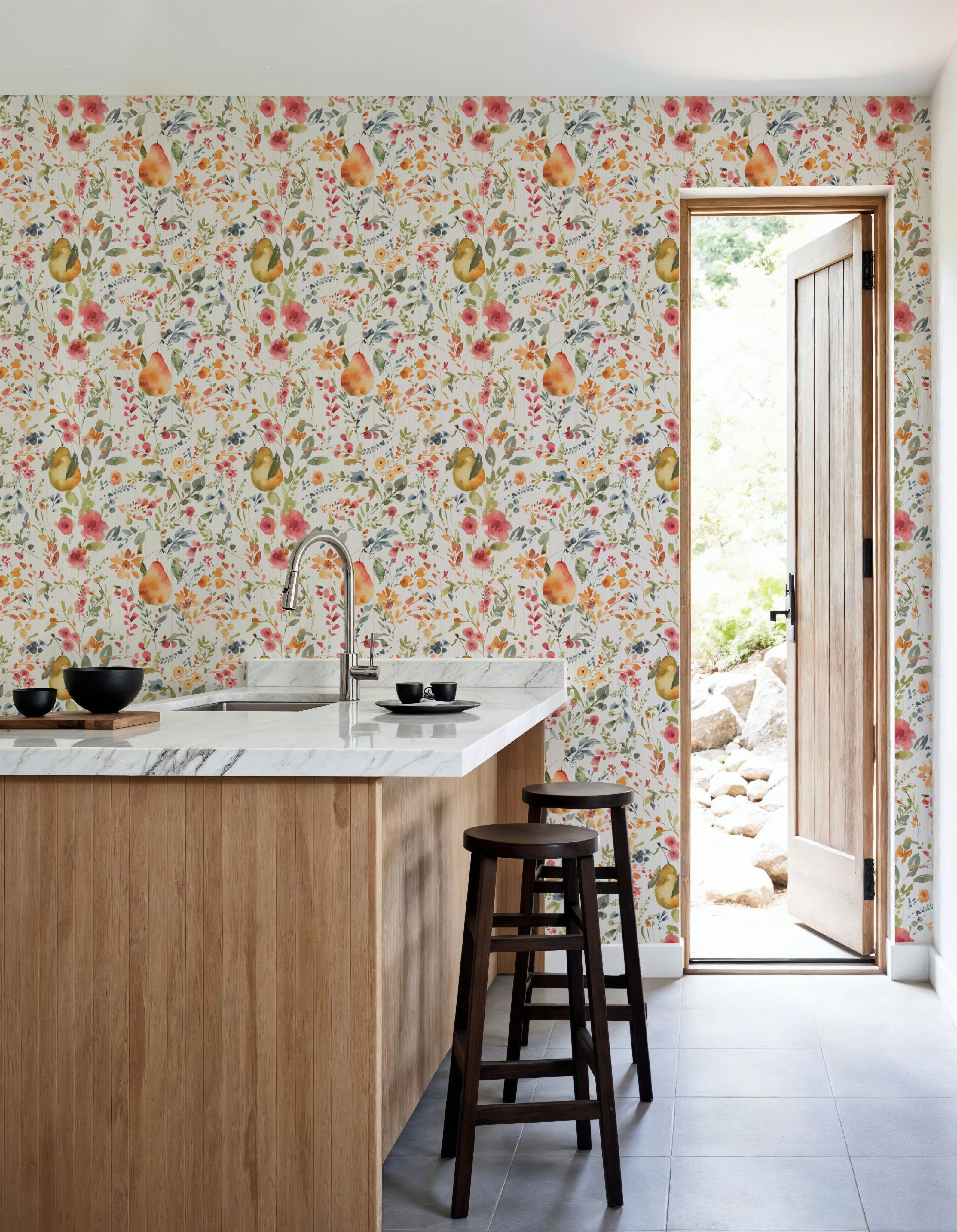 Time to Share Flowers and Pears White