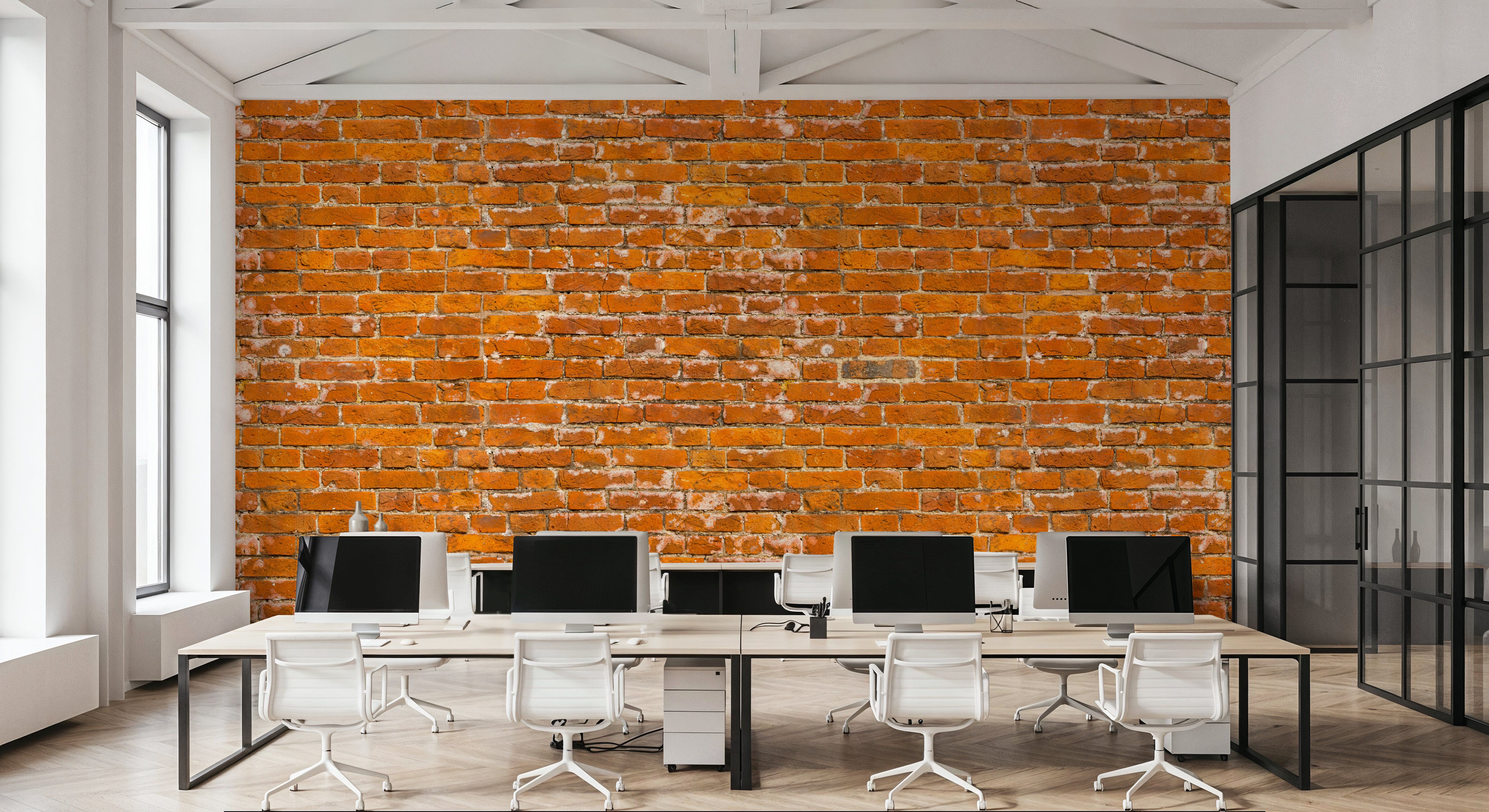 Weathered Red Brick Wall