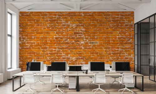 Weathered Red Brick Wall