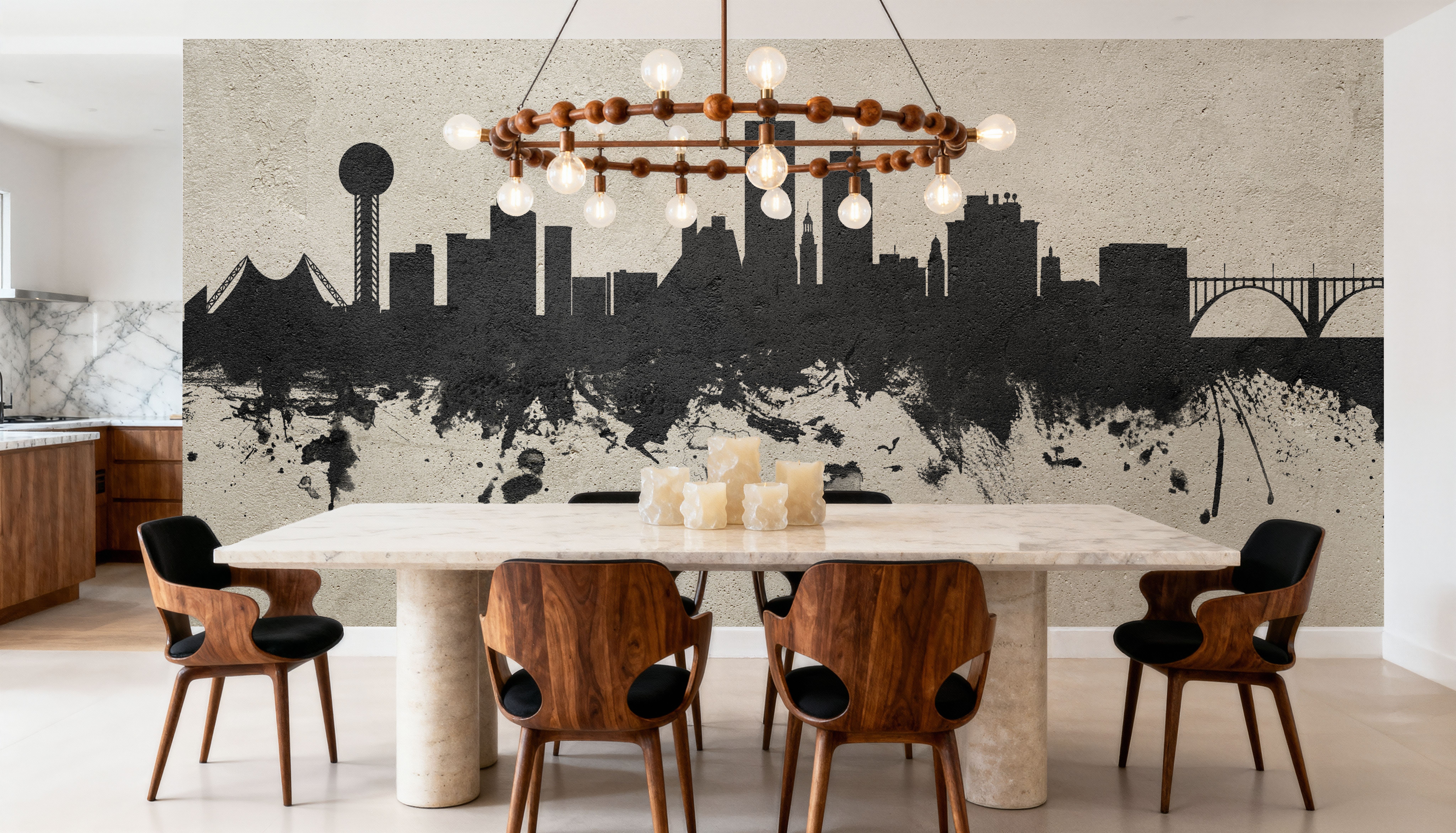 Knoxville Tennessee Skyline Concrete, Papel pintado