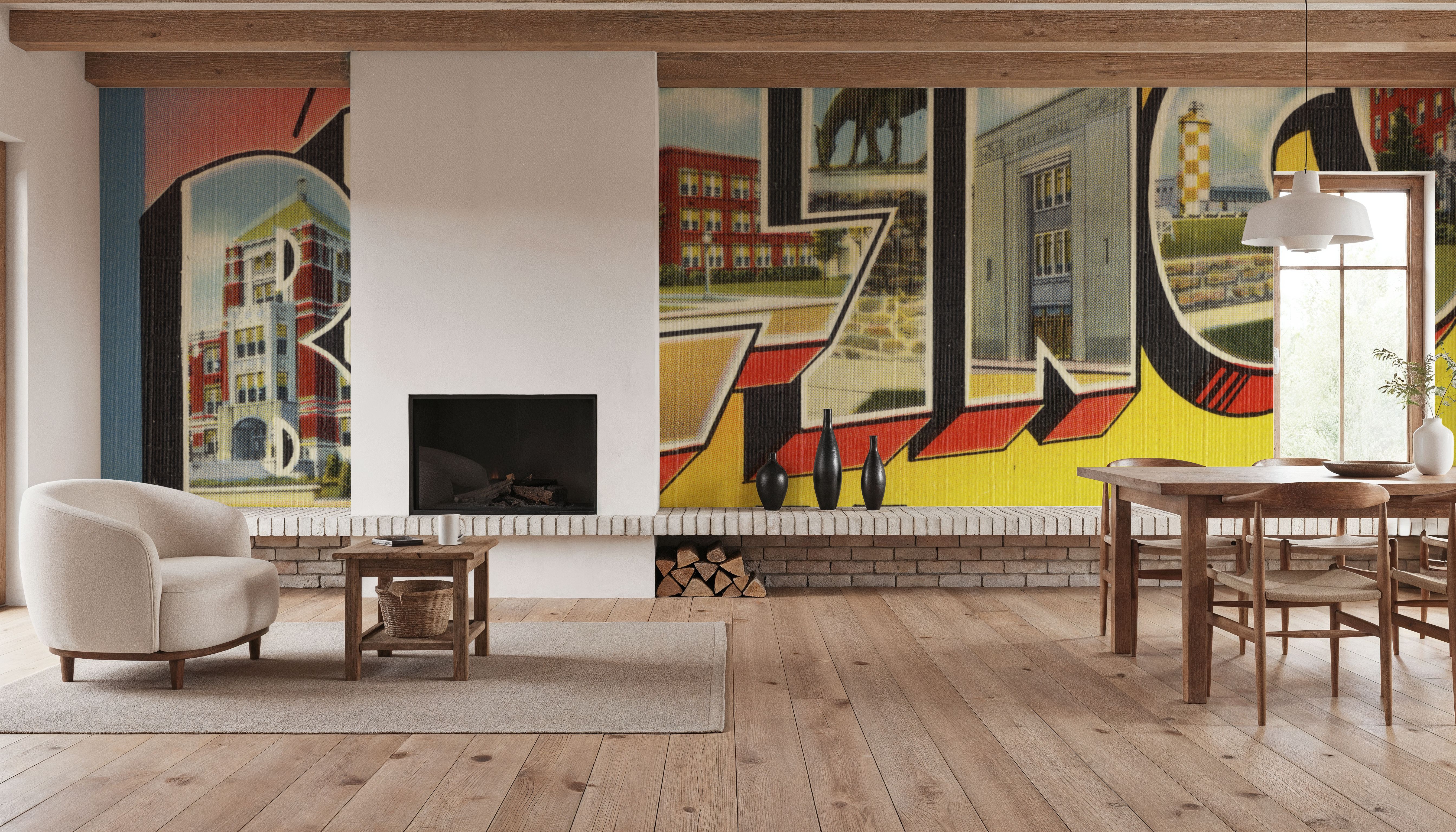 Greetings from Billings - Screenprint Postcard, Wallpaper