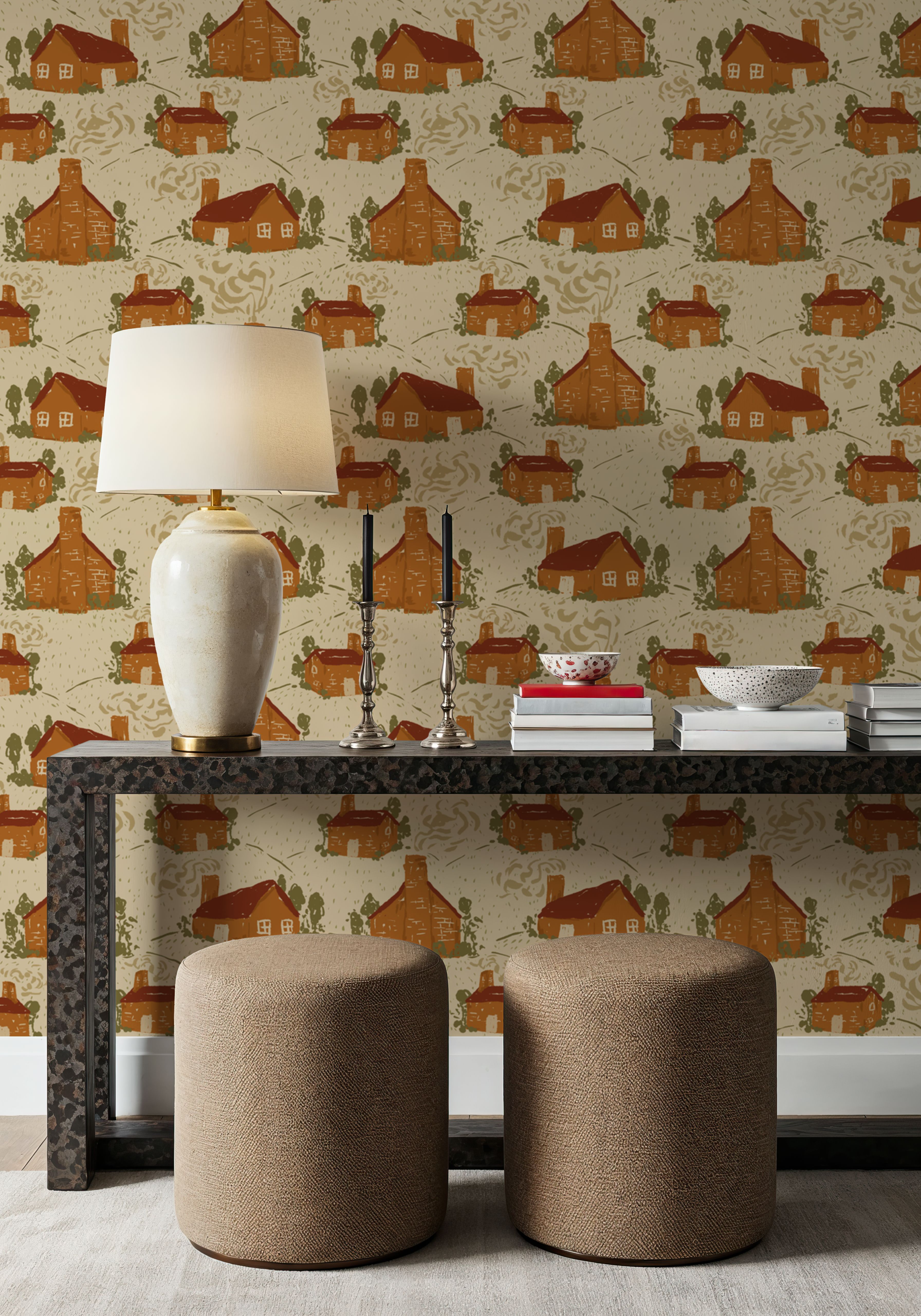 Cosy Cottages, Wallpaper