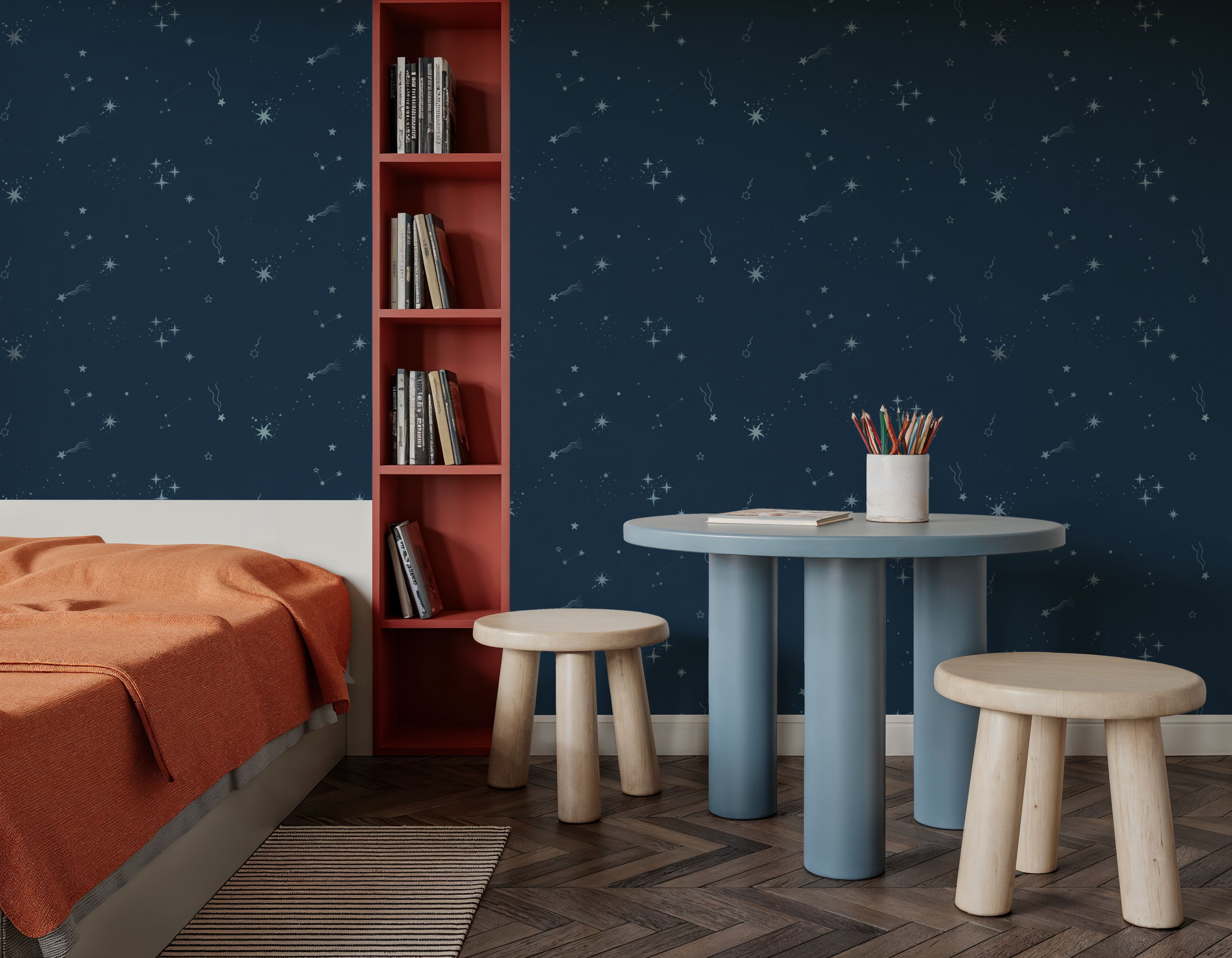 Stardust, Sky Blue on Space