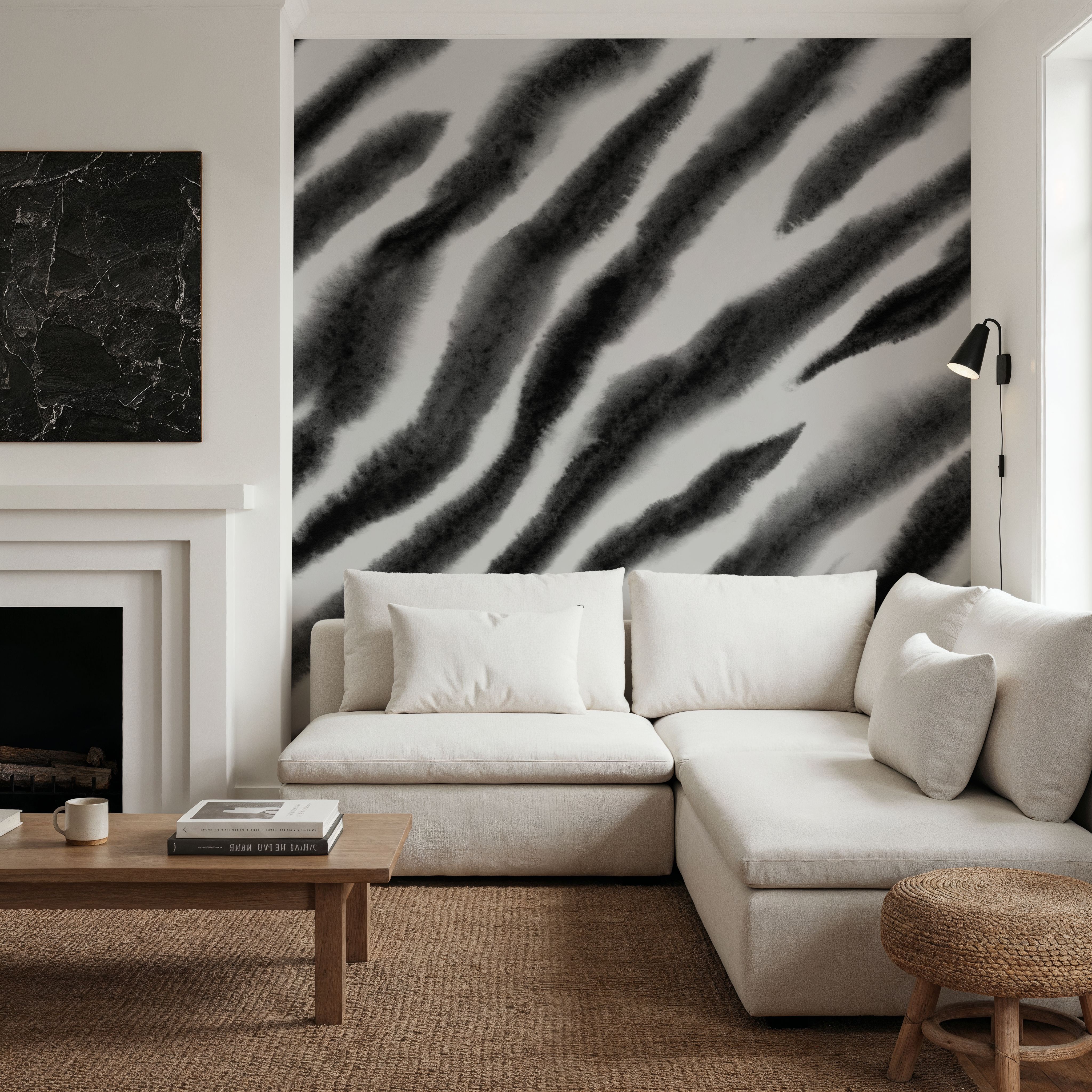 Watercolor Tiger Stripes, Zebra