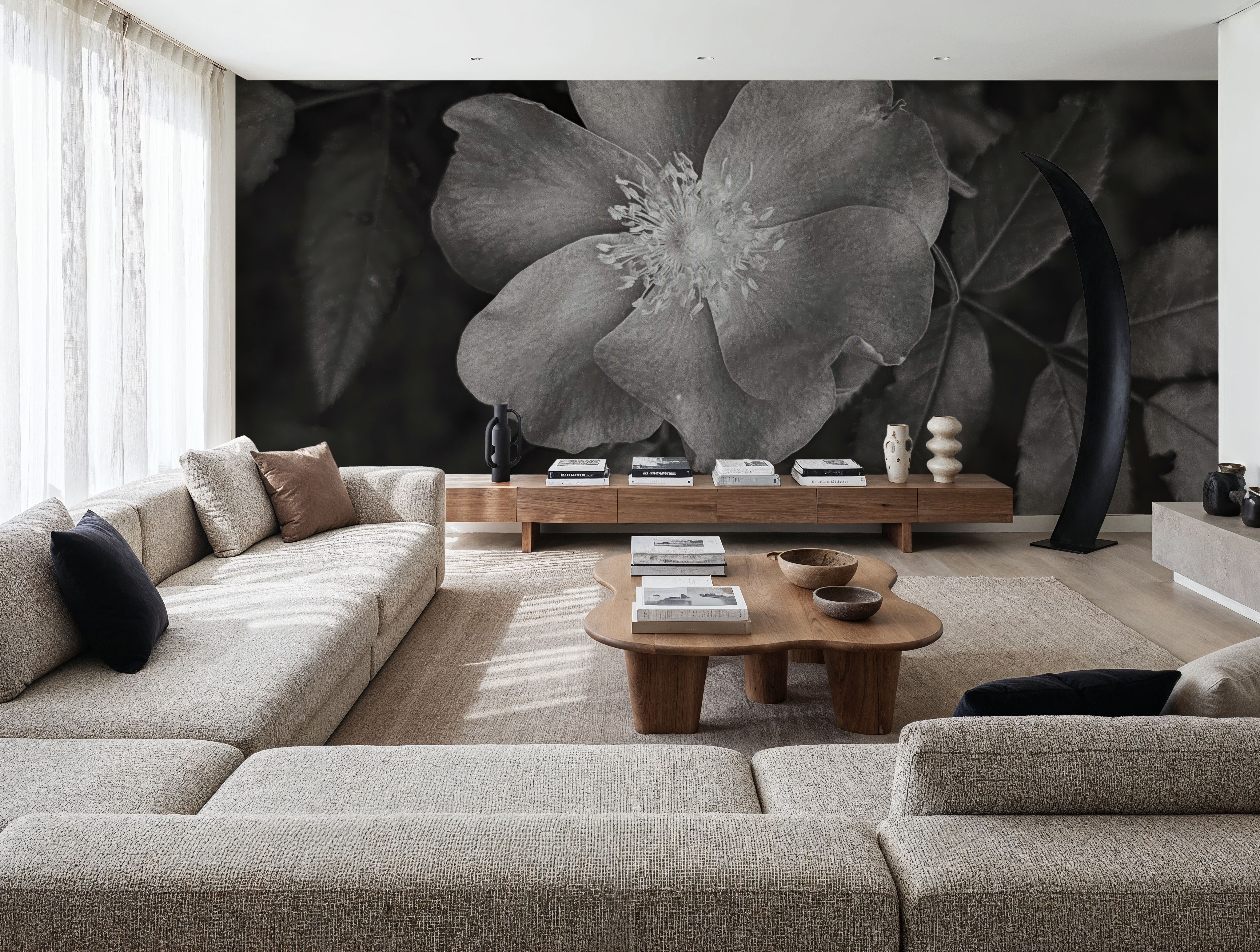 Wild Rose BW I, Behang