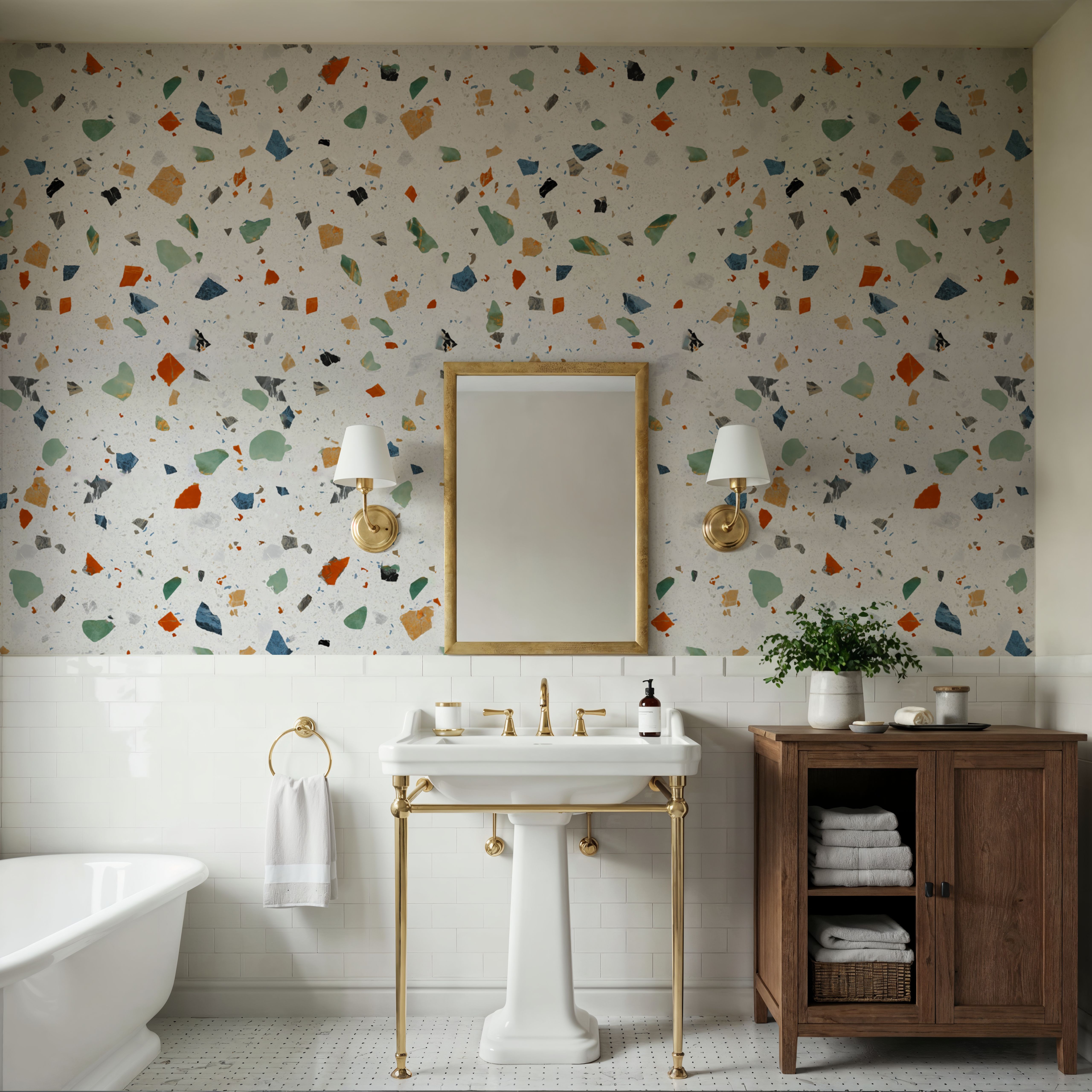 Terrazzo Multi Small, Chalk