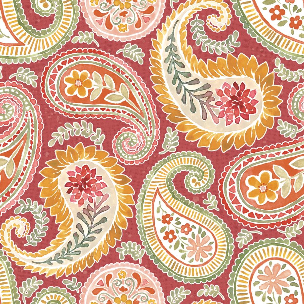 Harvest Paisley Red