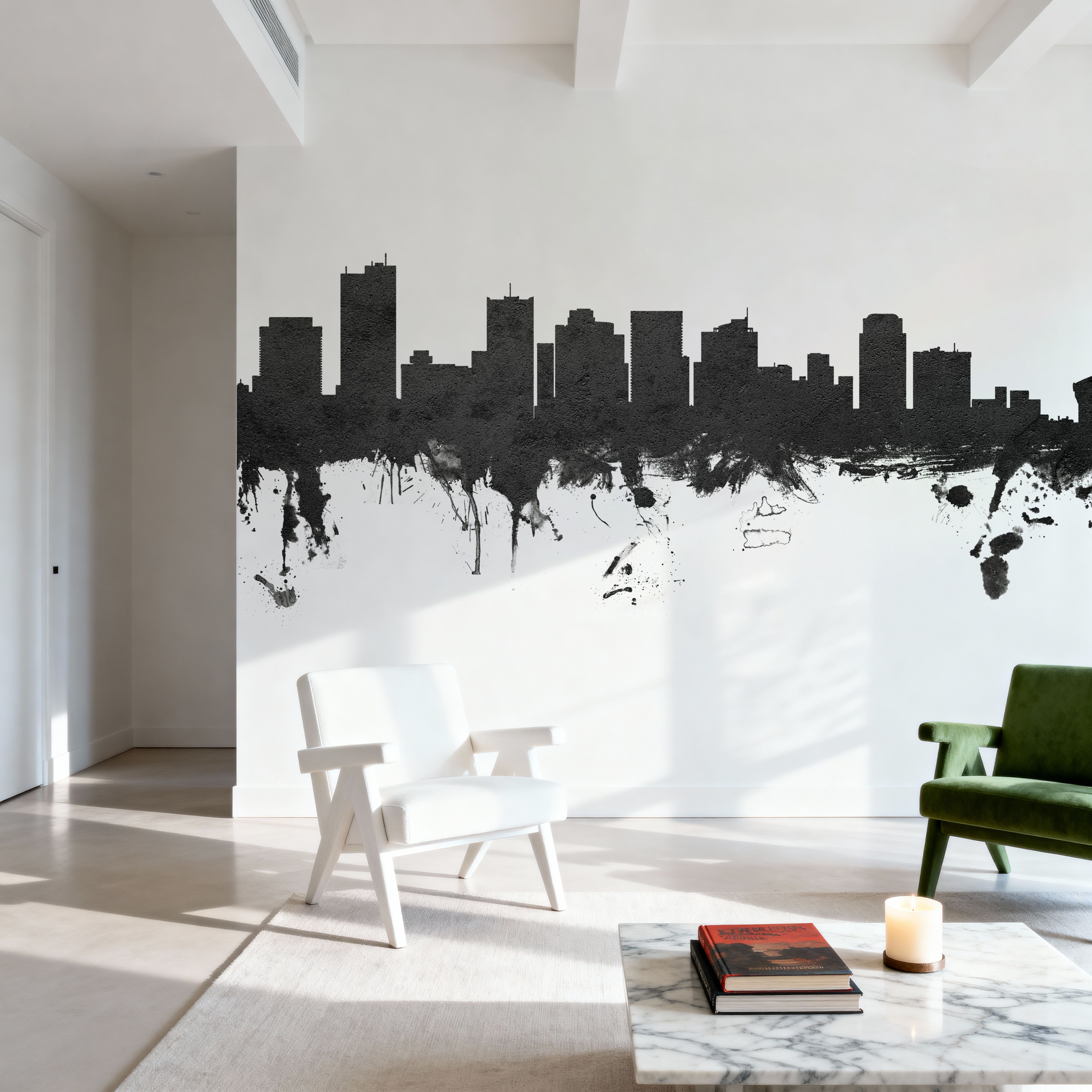 Phoenix Skyline Black & White
