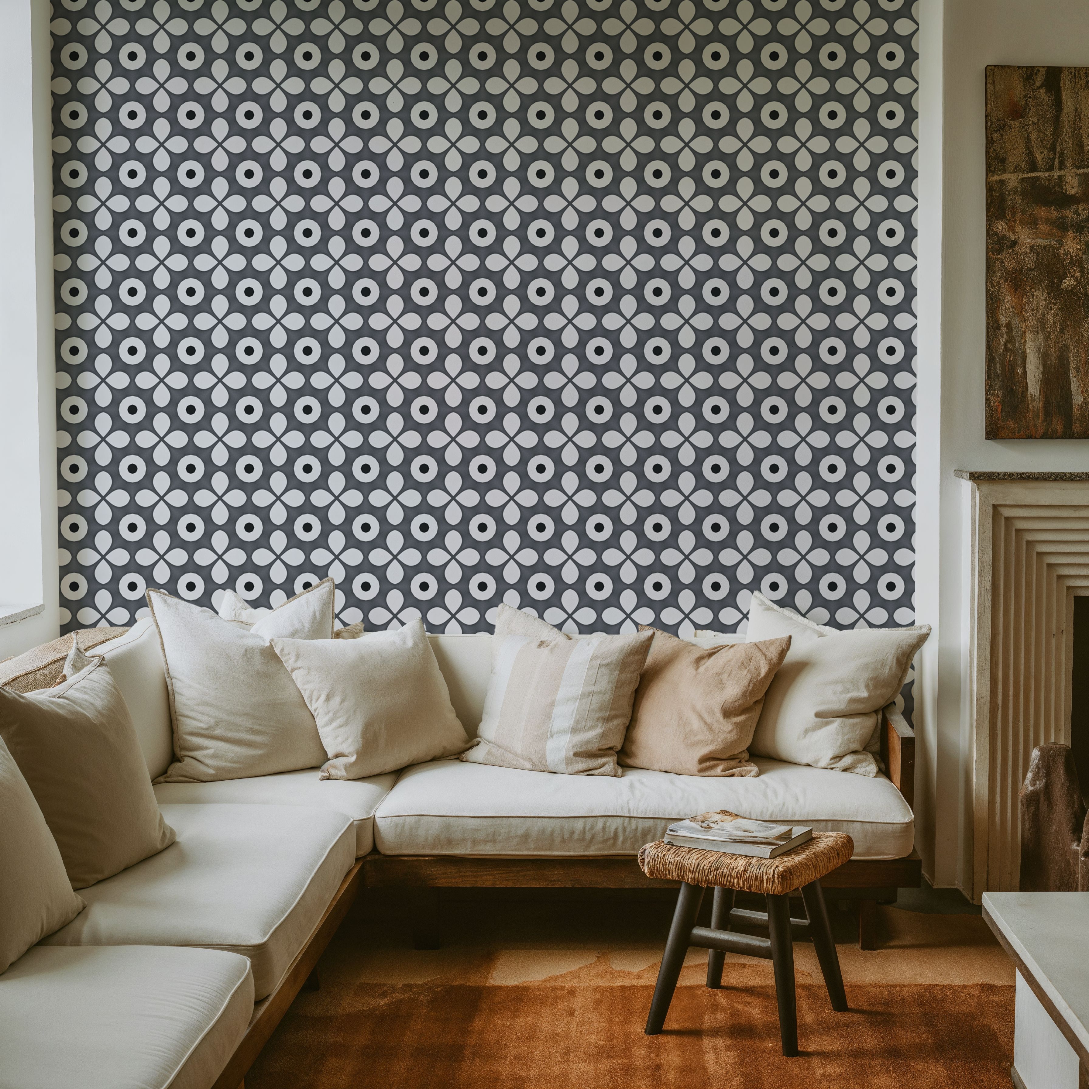 Temara Circle And Flower, Tapet