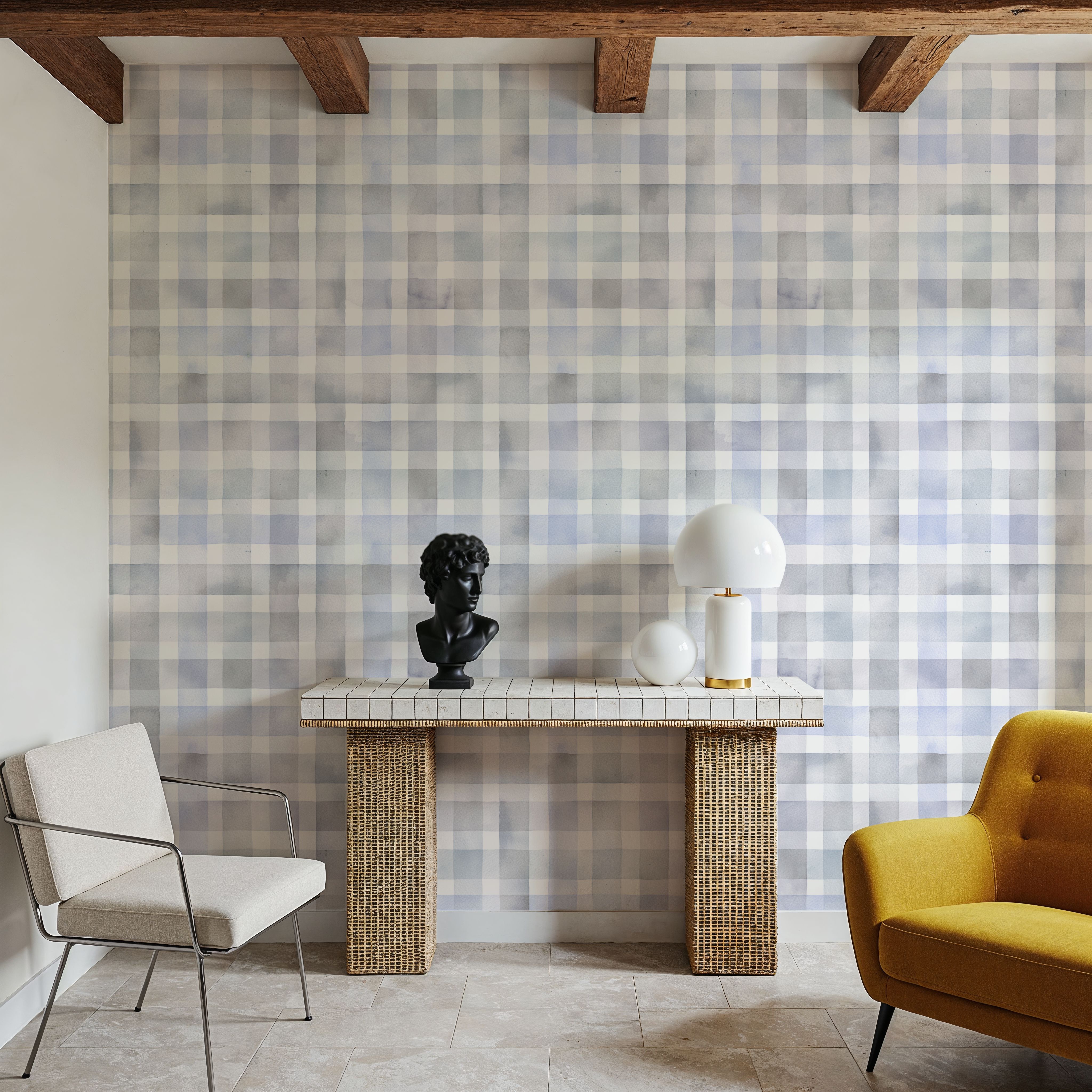 Checkered Watercolor, Stone