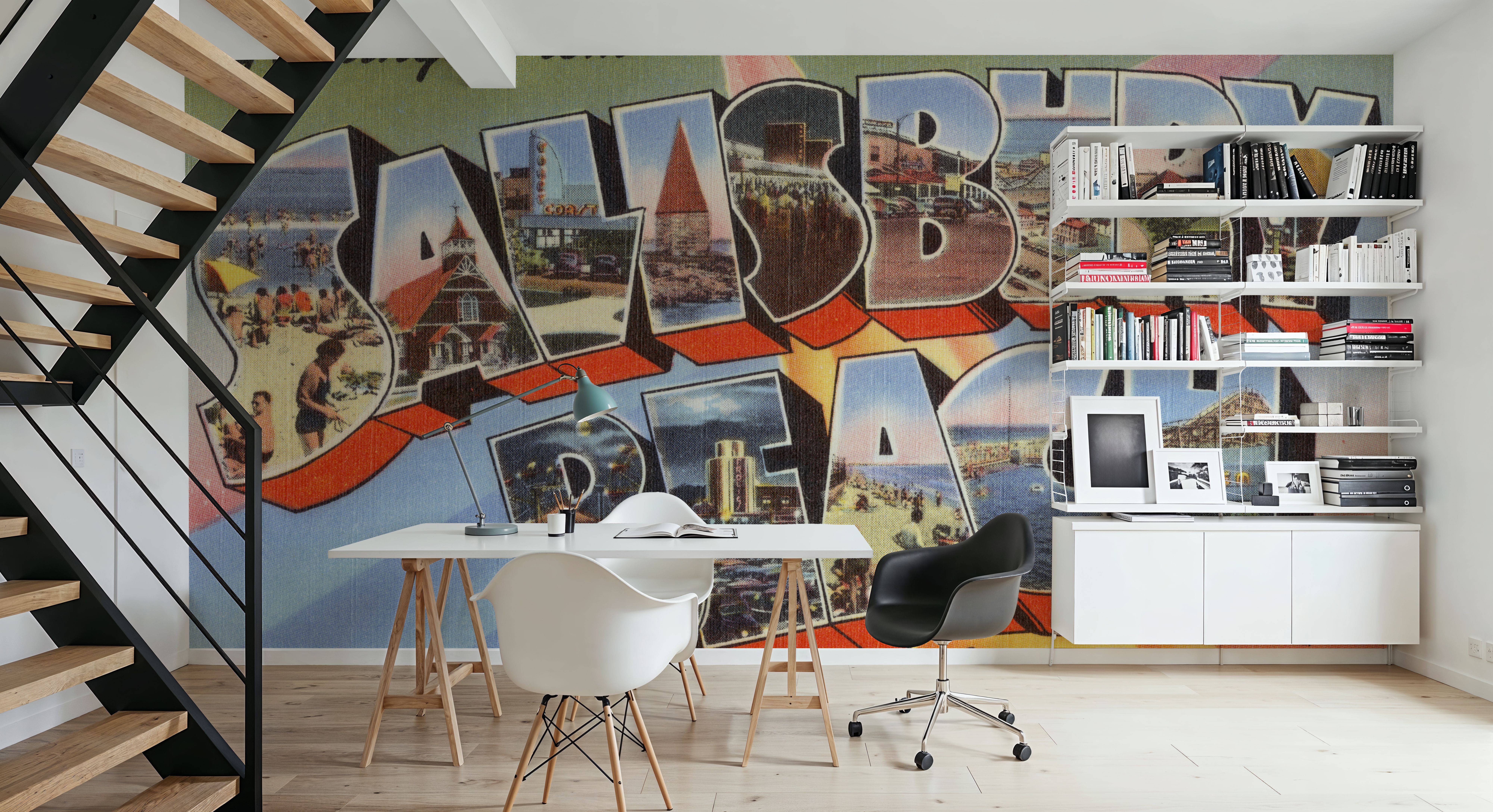 Greetings from Salisbury Beach - Screenprint Postcard