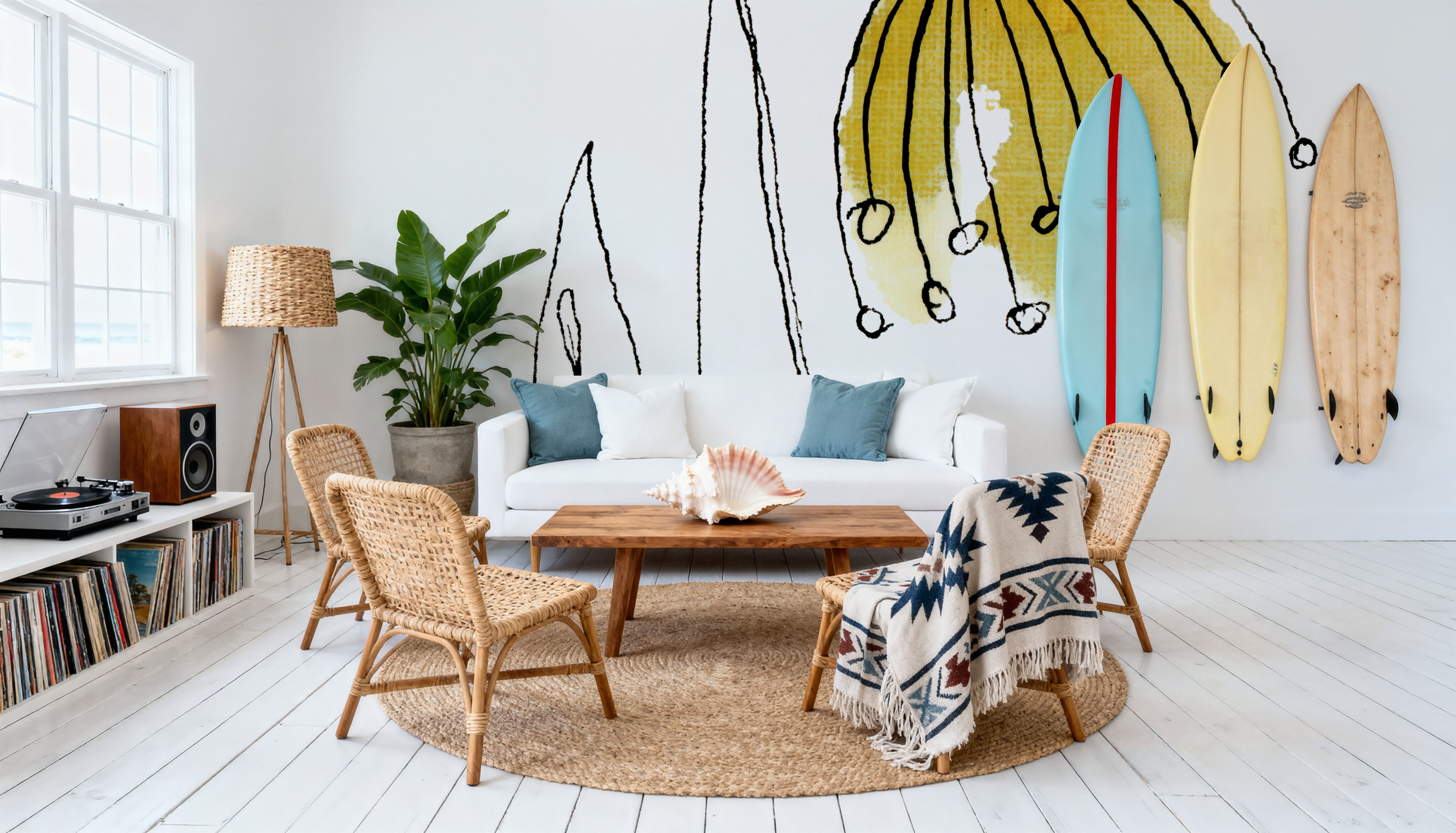 Line Flower III, Wallpaper