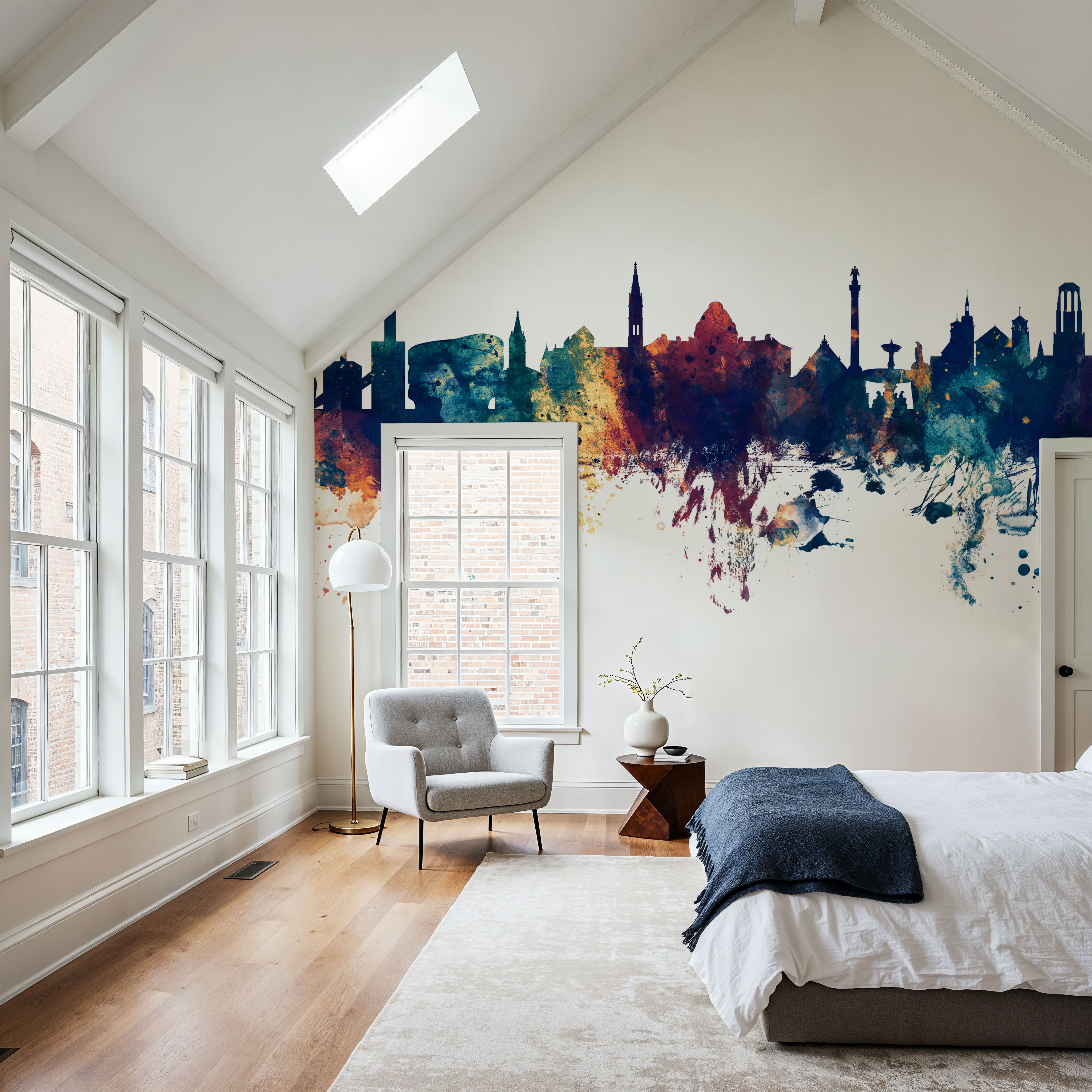 Stuttgart Germany Skyline Blue & Bronze