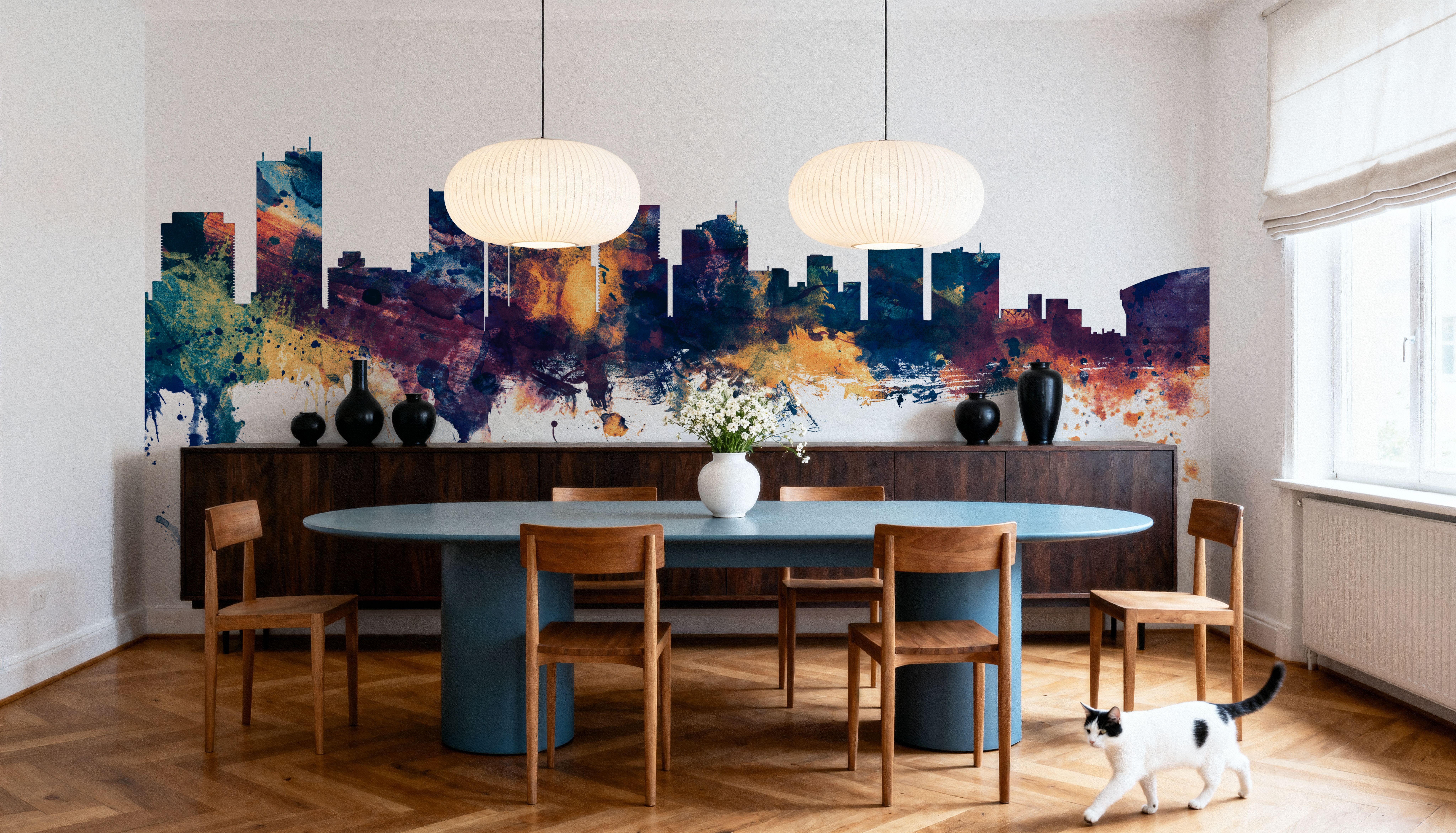 Phoenix Skyline Blue & Bronze