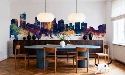 Phoenix Skyline Blue & Bronze