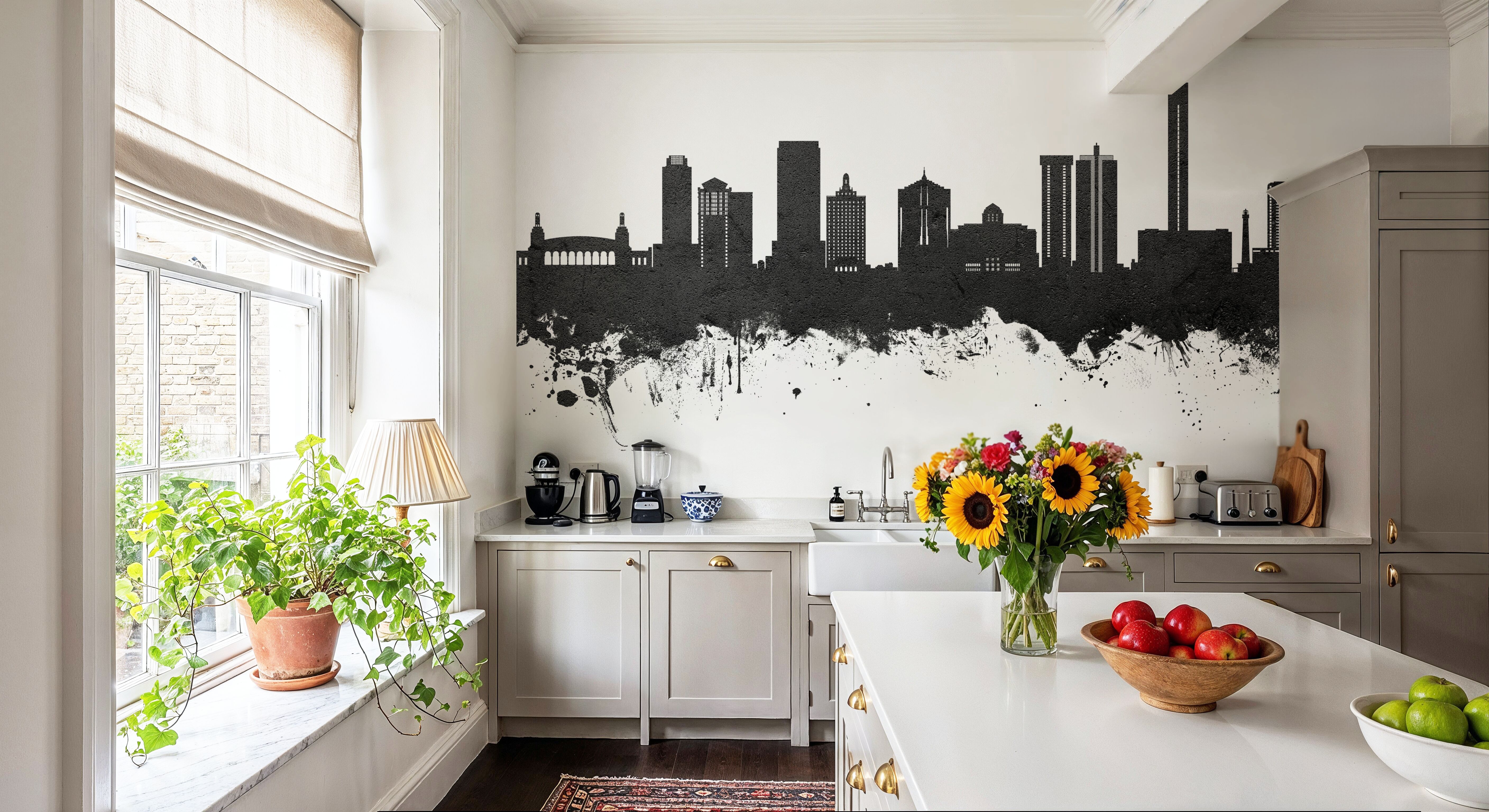 Atlantic City New Jersey Skyline Black & White