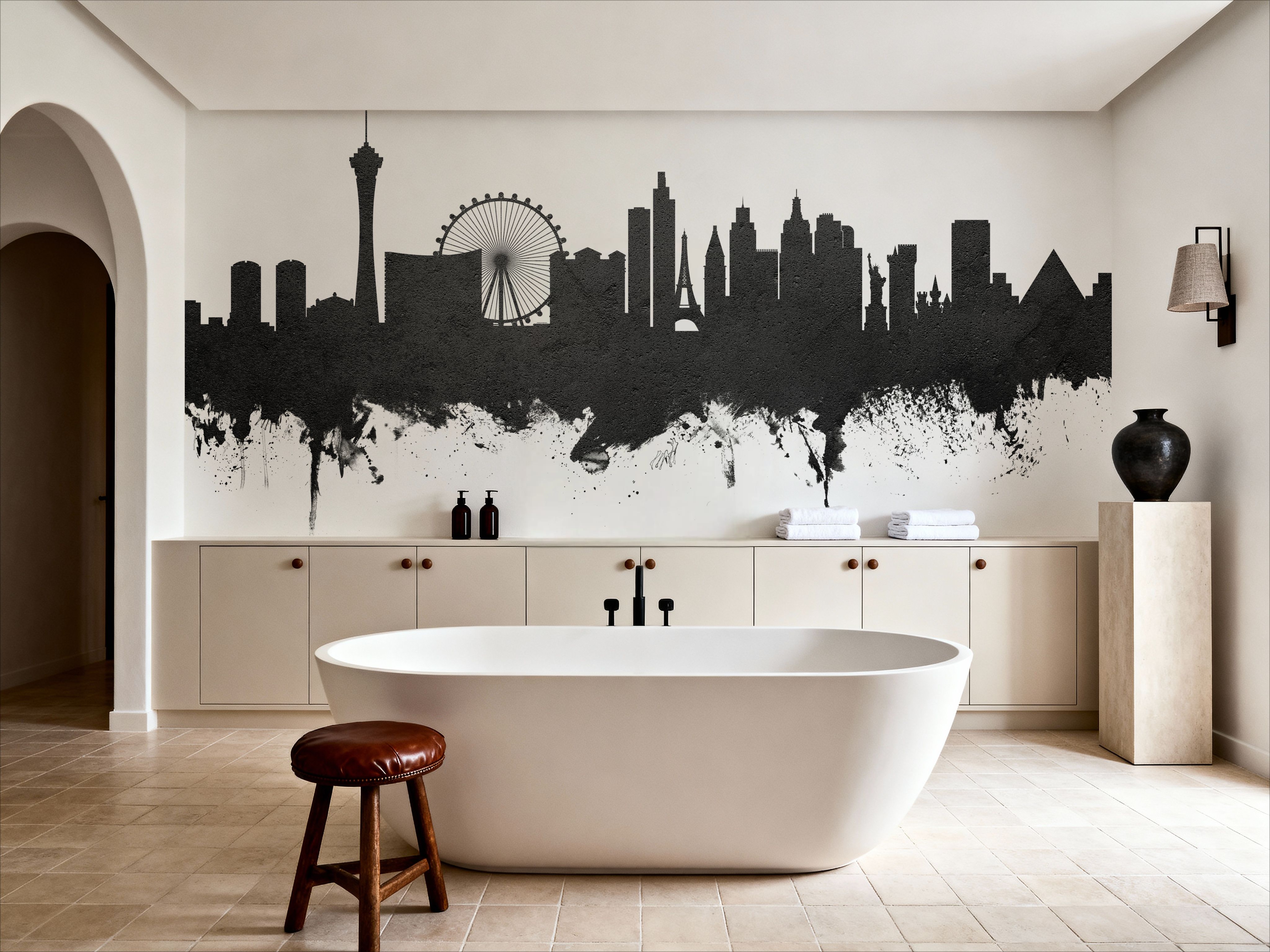 Las Vegas Nevada Skyline Black & White