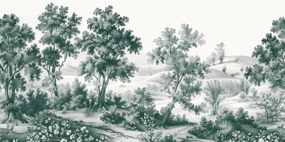 Pastoral Toile, Bottle Green