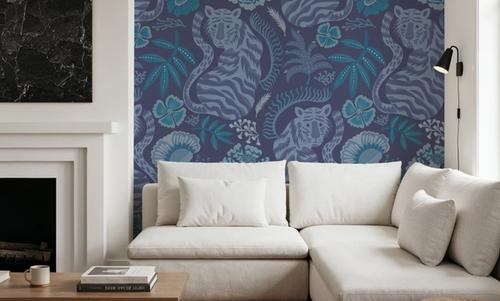 Painterly Tigers Blue