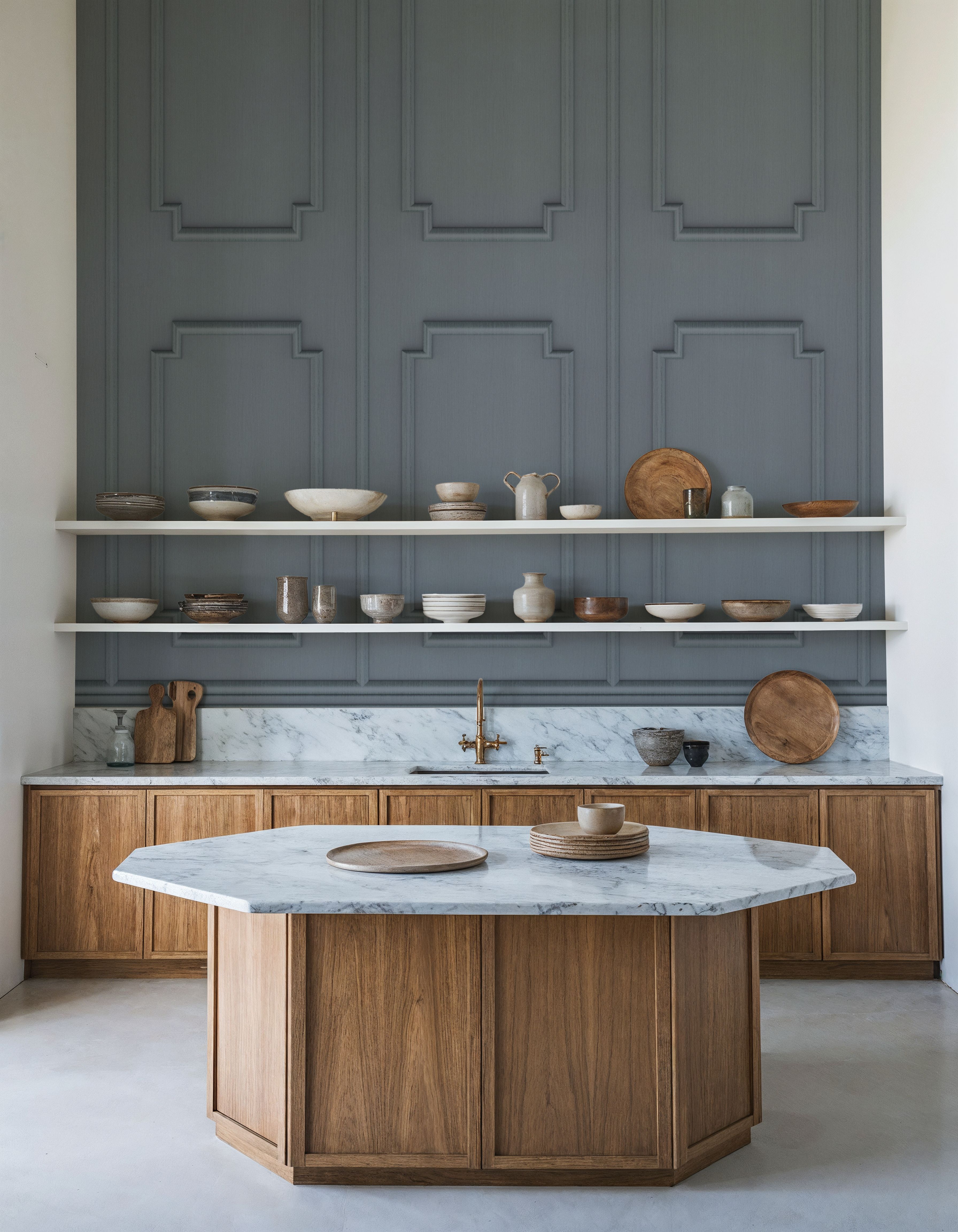 Faux Wall Panel Moulding, Stone