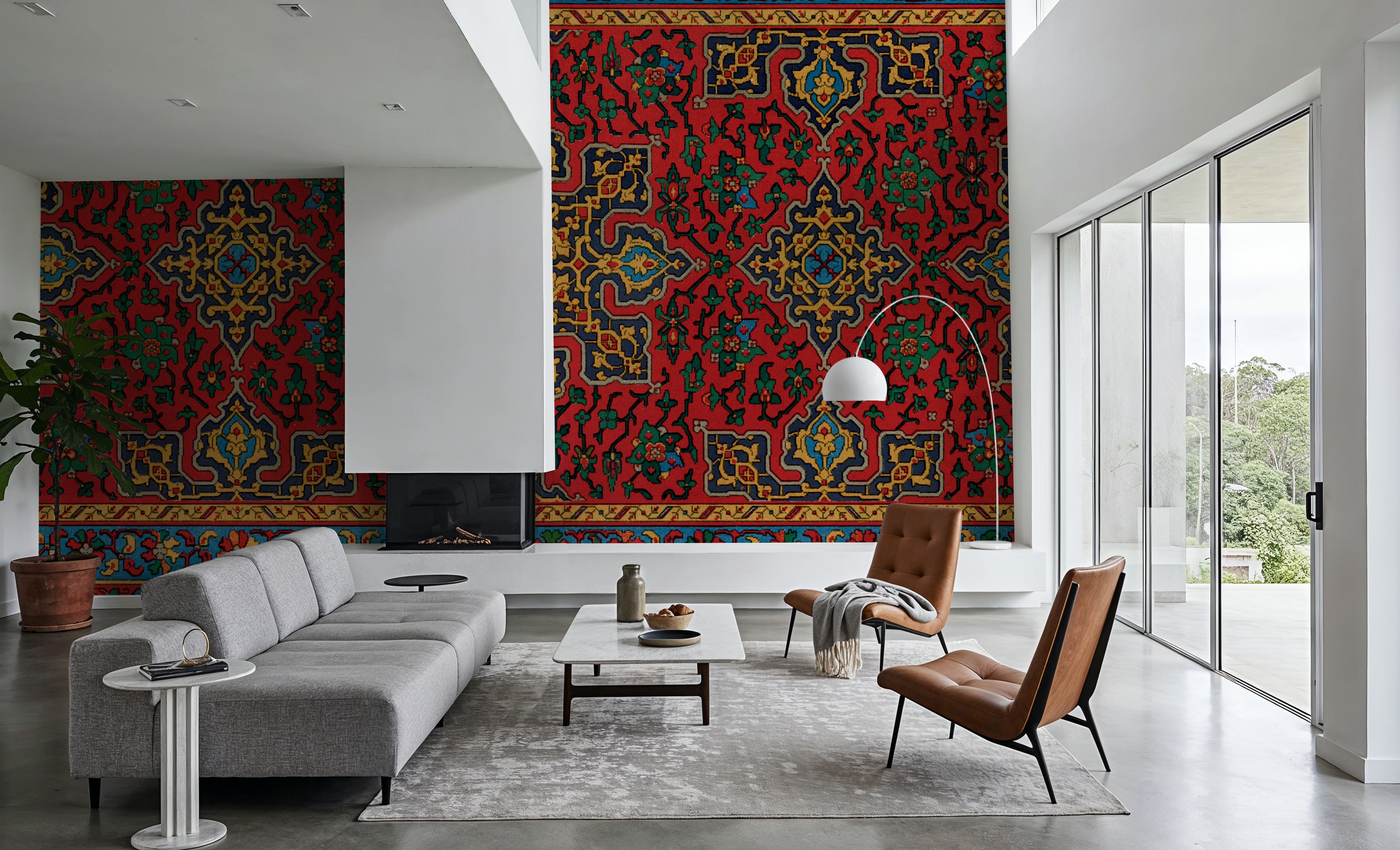 Carpet Walls & Wallpaper Ceilings