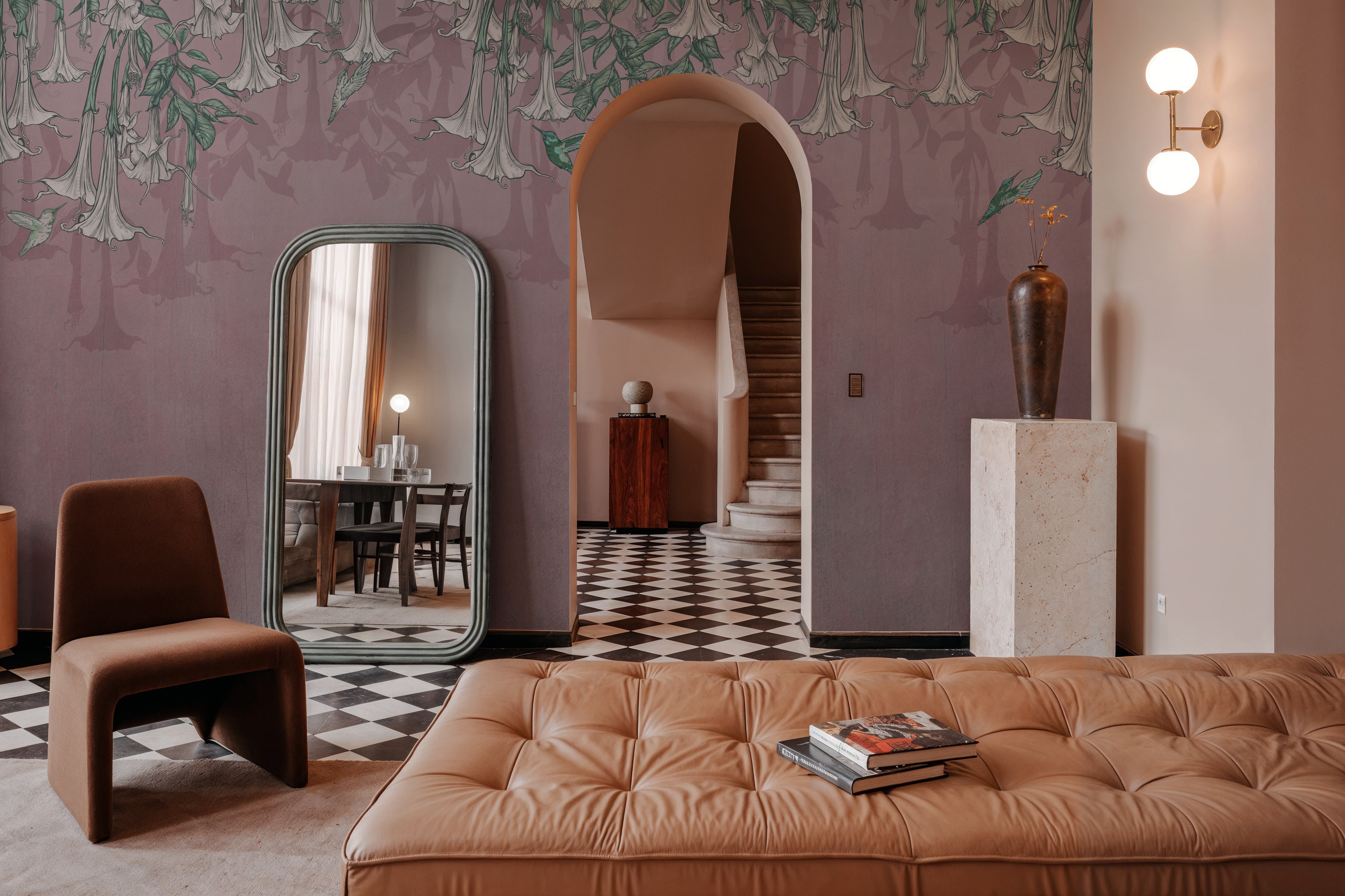 Hummingbirds and Trumpets Pink