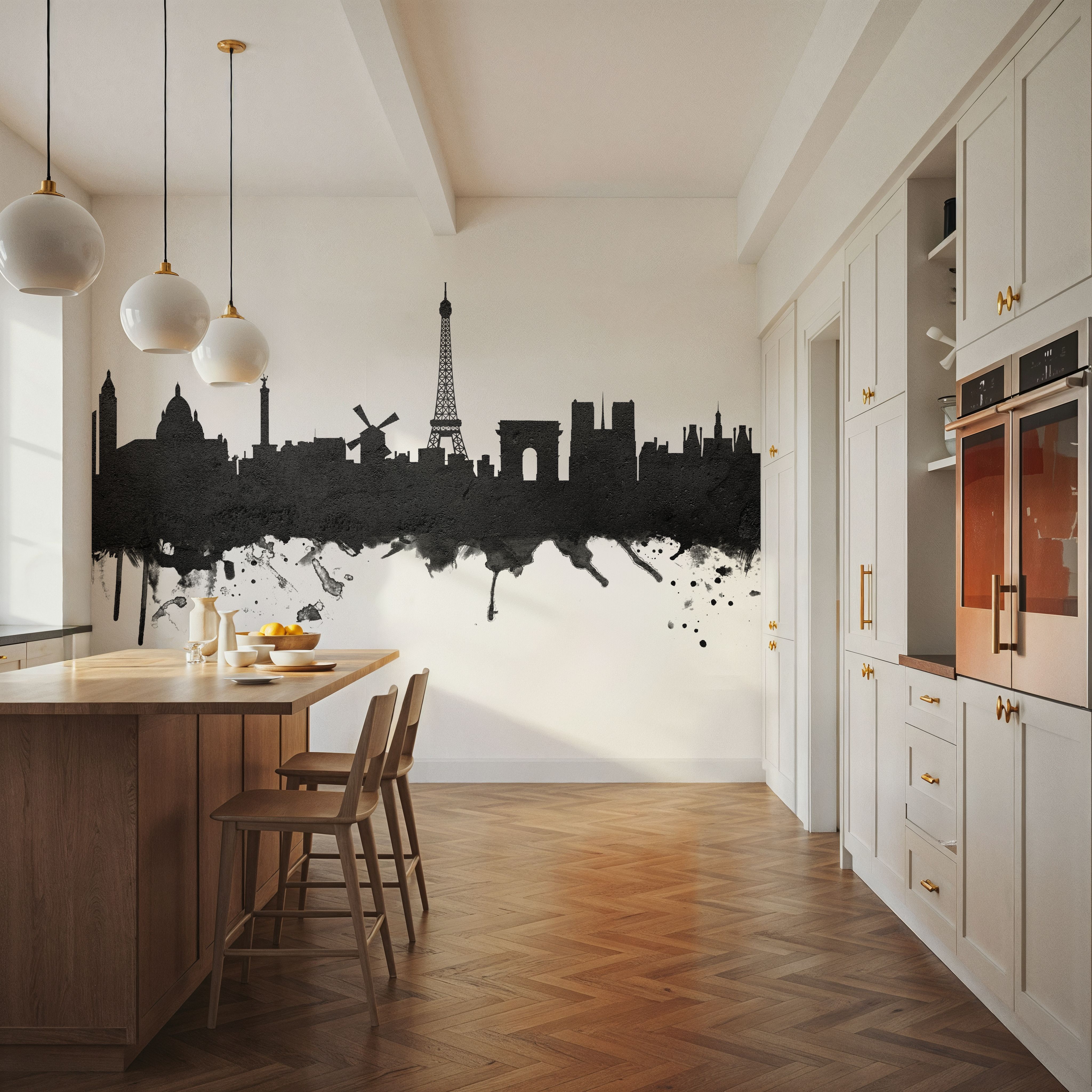 Paris Skyline Black & White