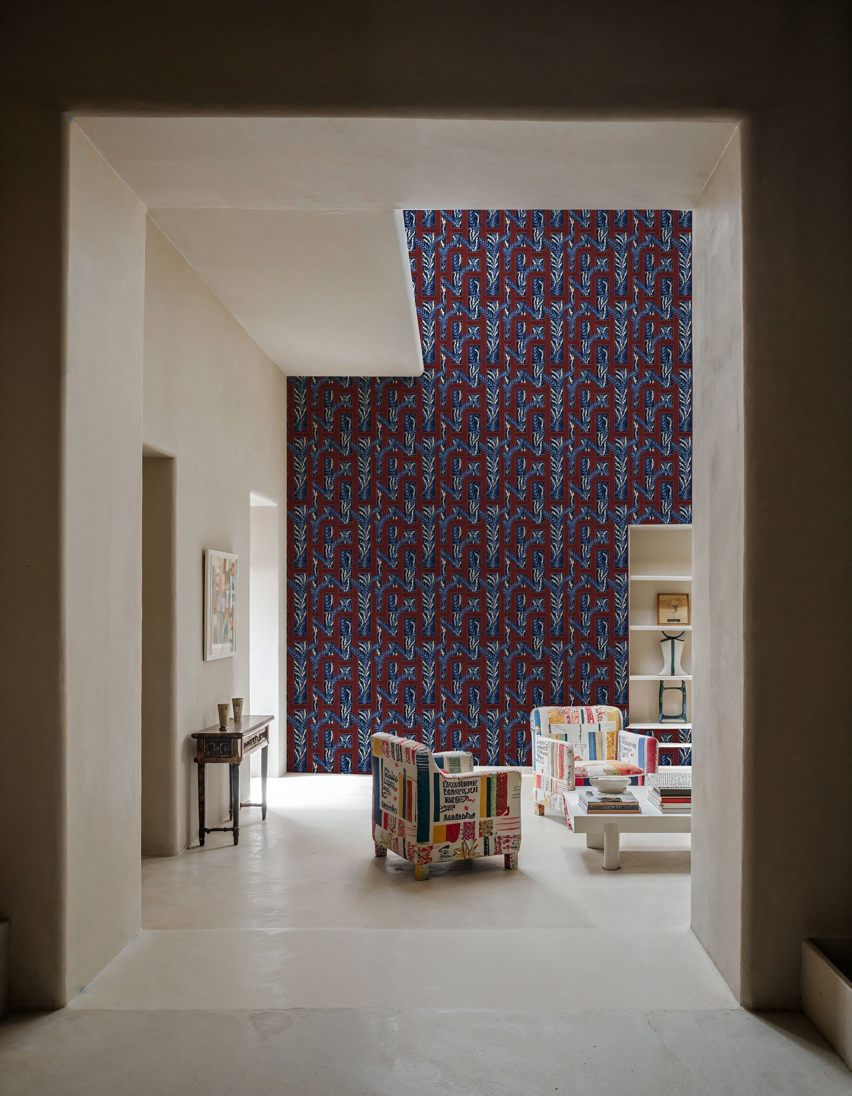 Samarkand Ferns, Brick Red