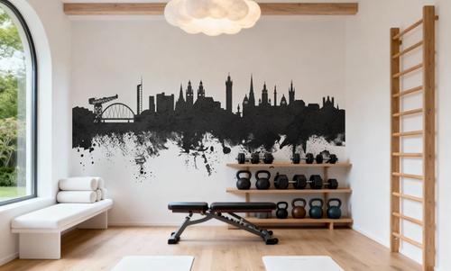 Glasgow Scotland Skyline Black & White