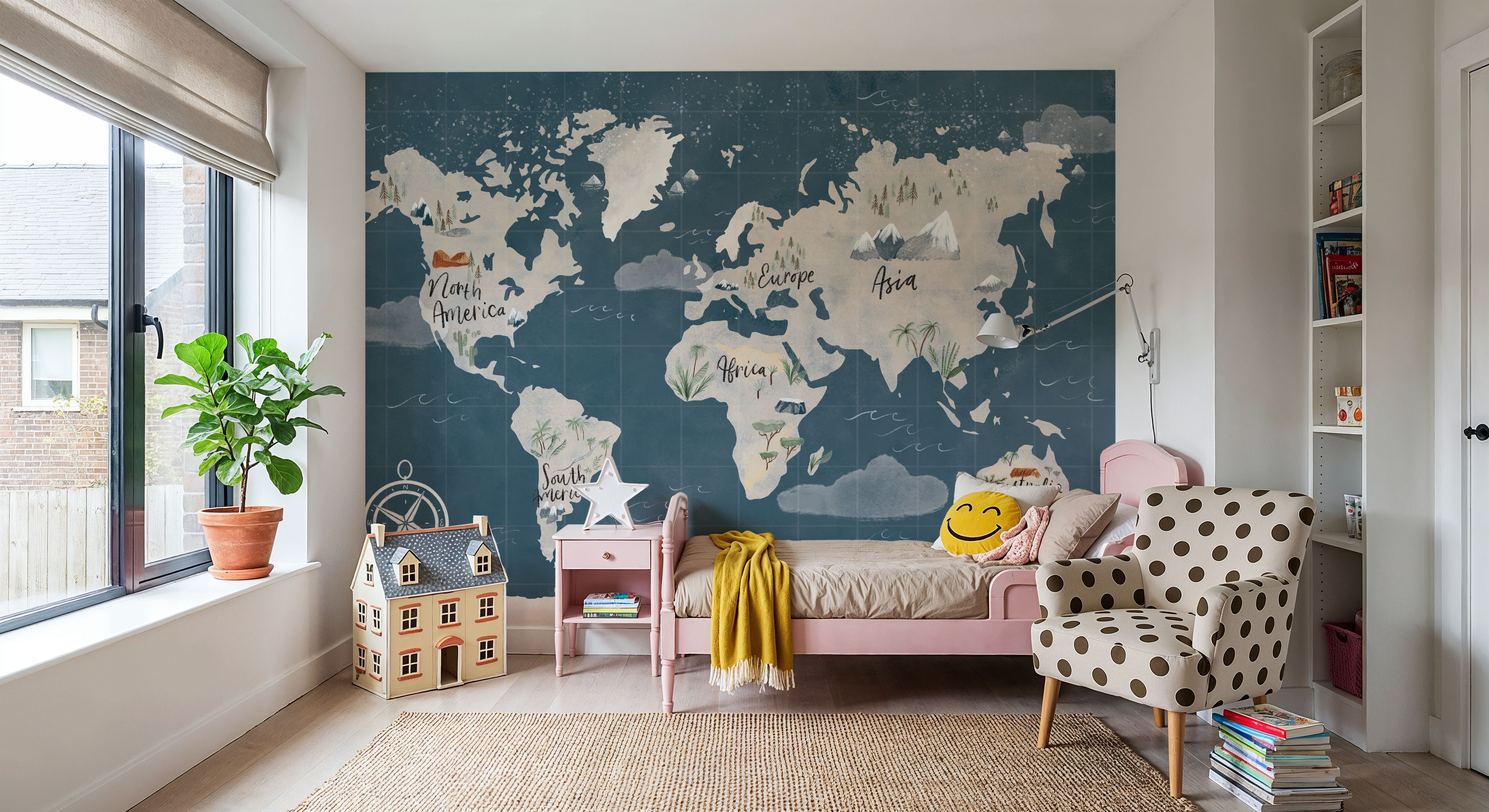 Scandi Map Blue
