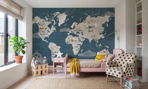 Scandi Map Blue