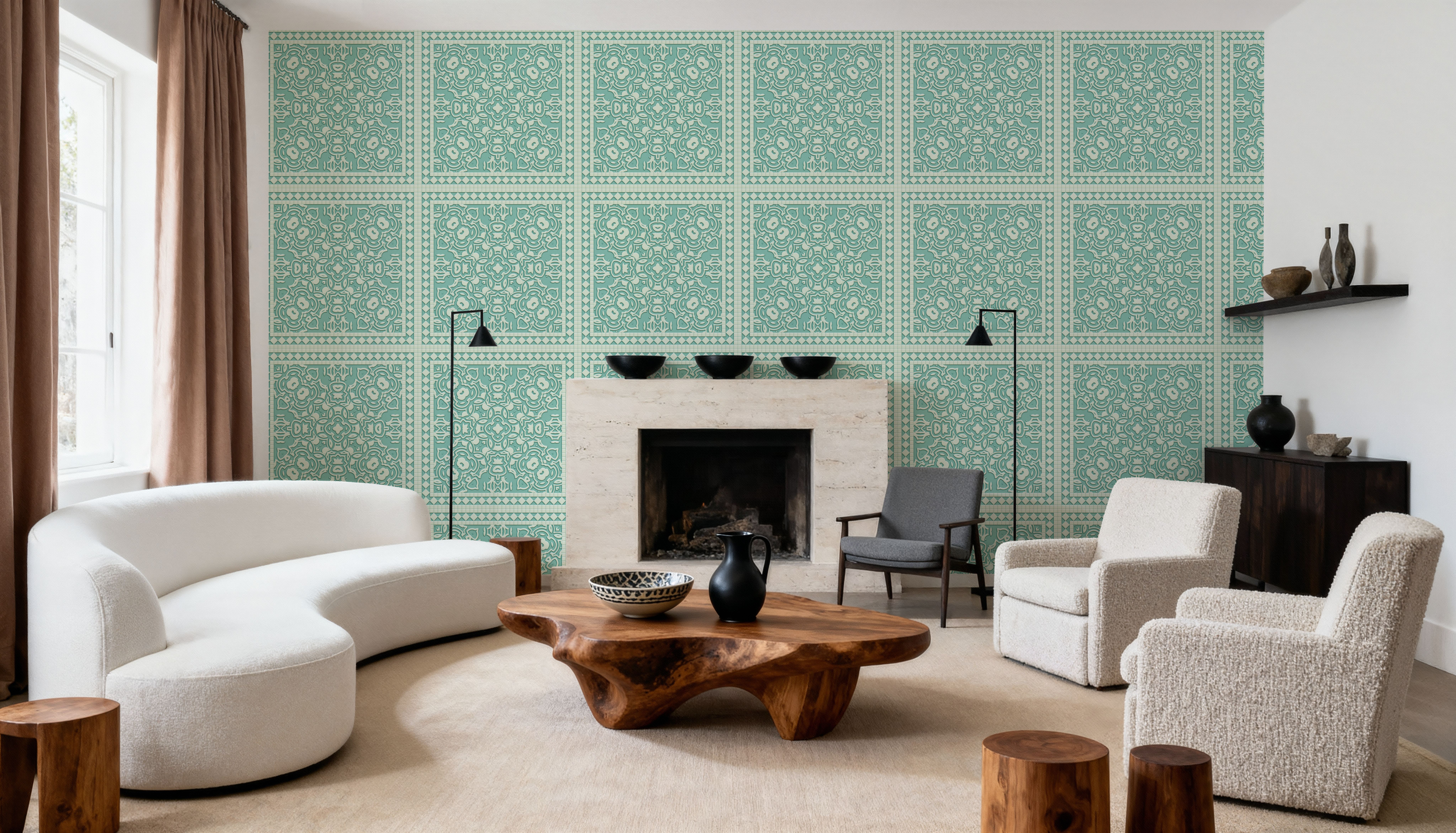 Mission Cement Tiles, Pistachio