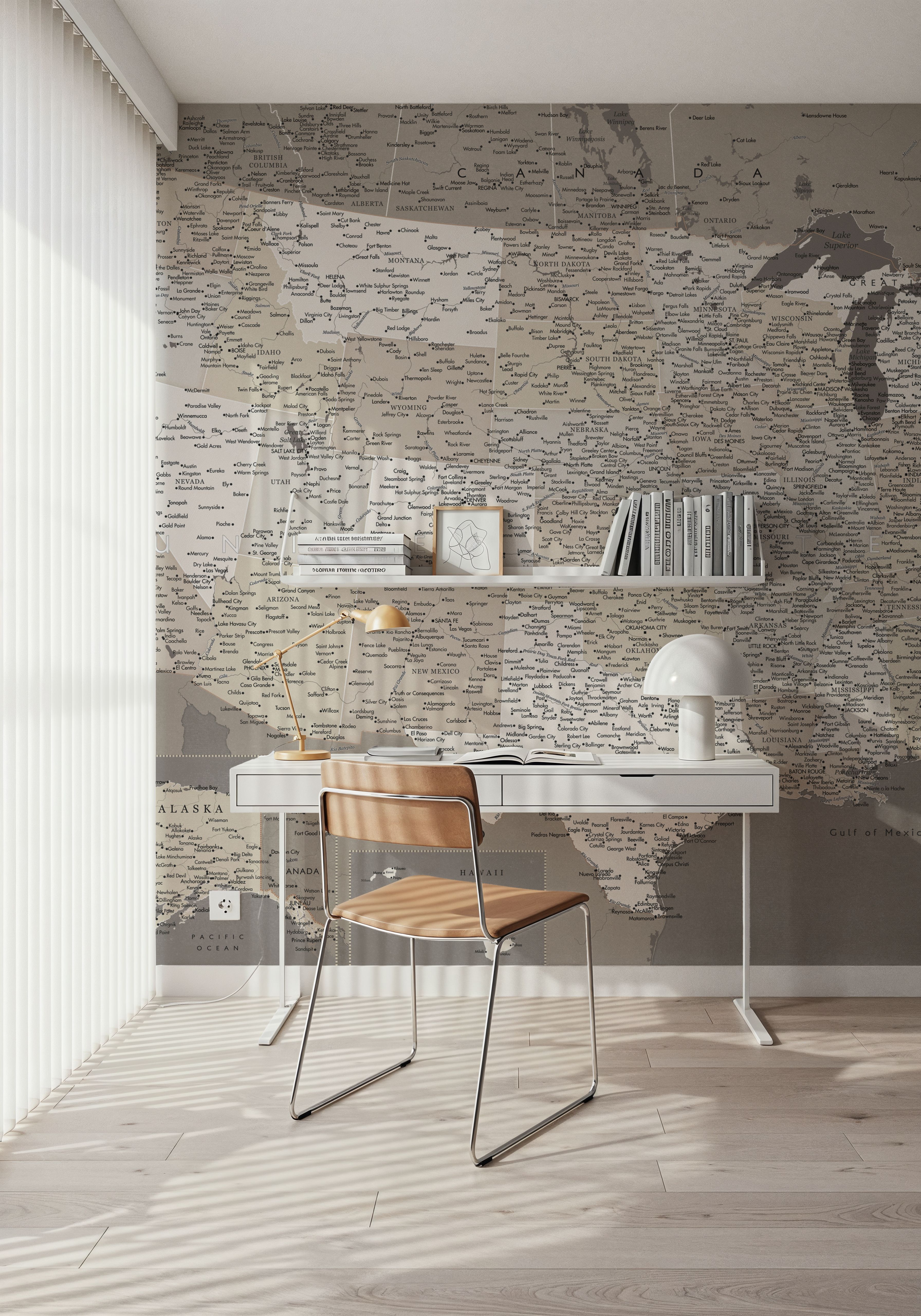 US Map Detailed - Earth