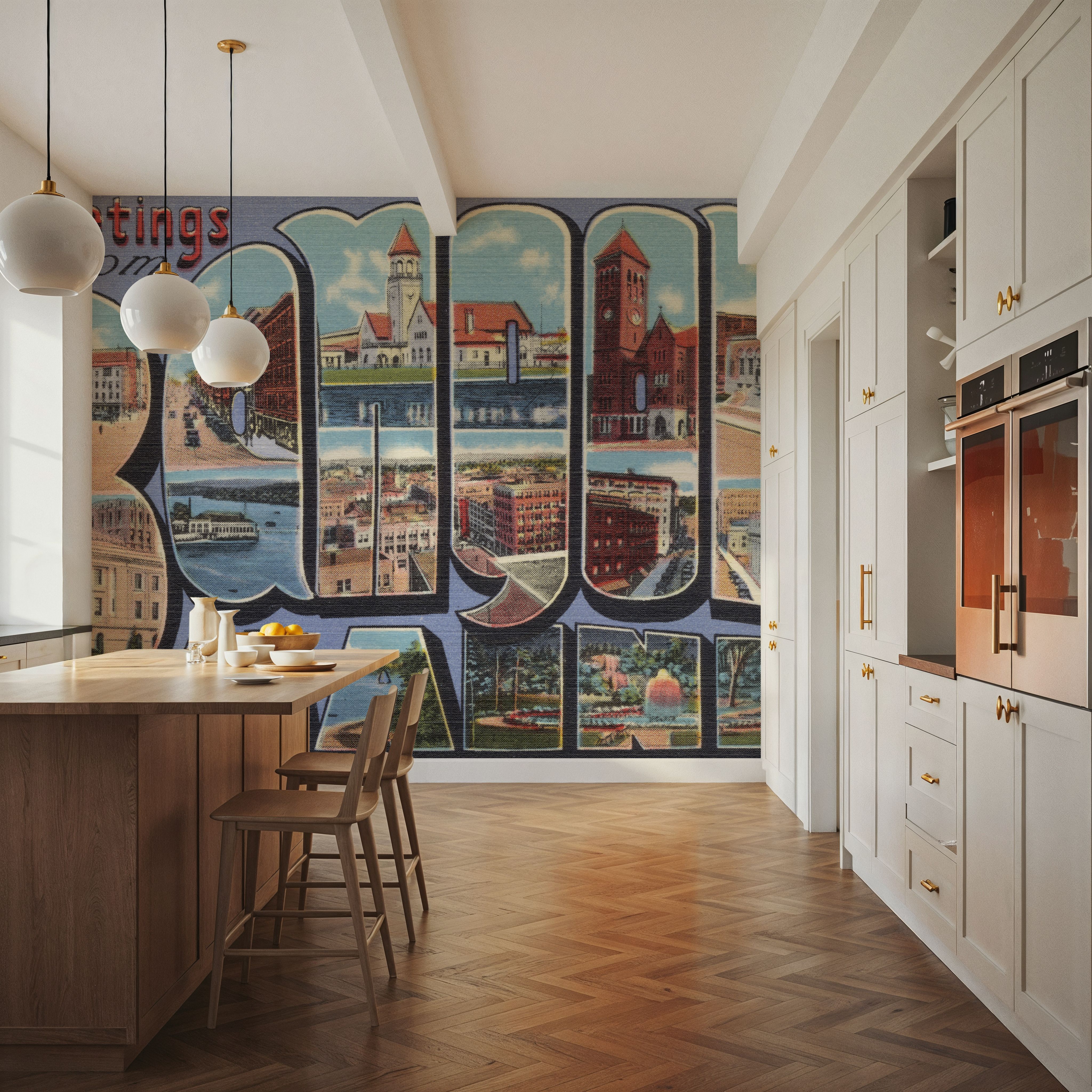 Greetings from Bangor - Screenprint Postcard