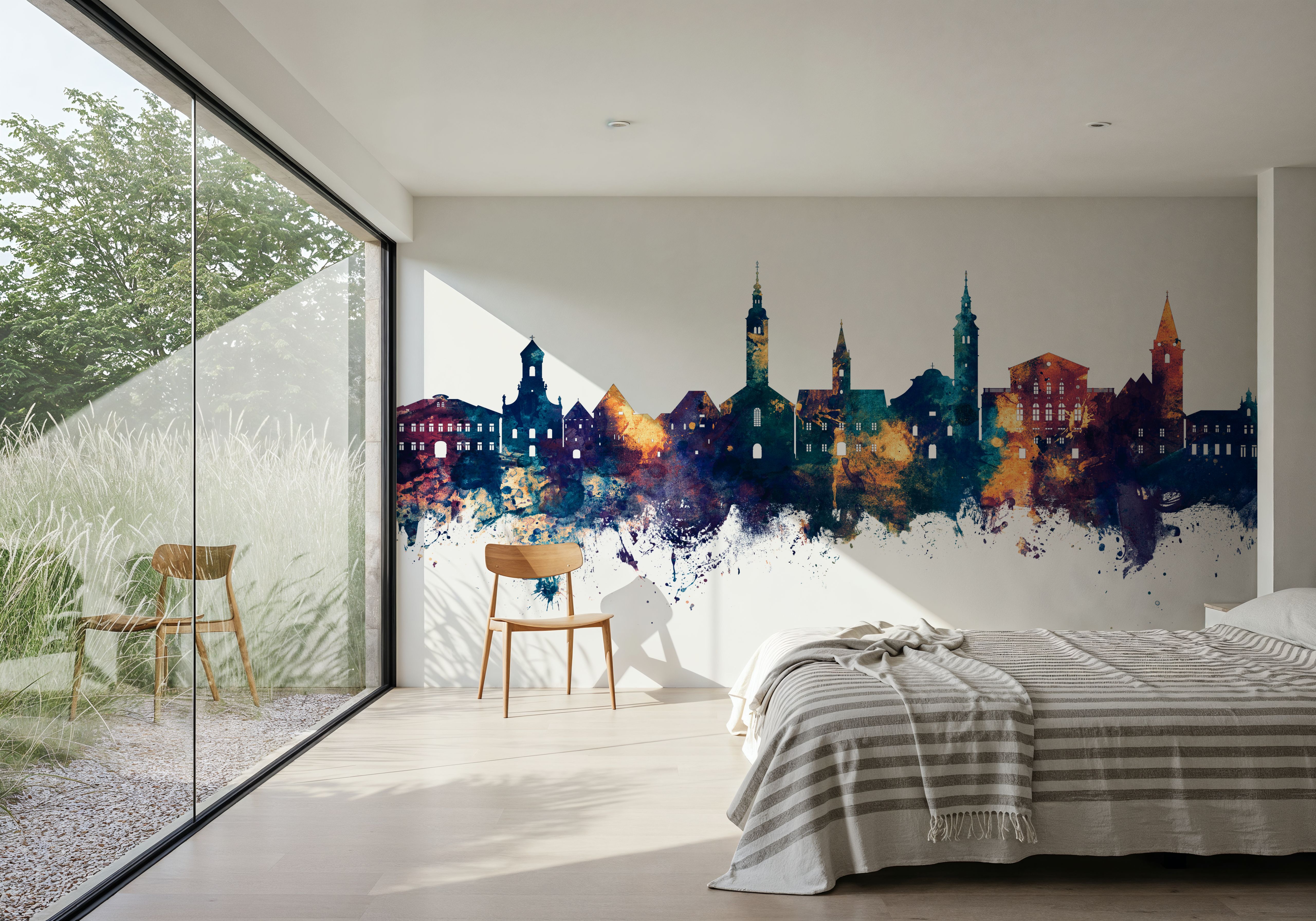 Varaždin Croatia Skyline Blue & Bronze