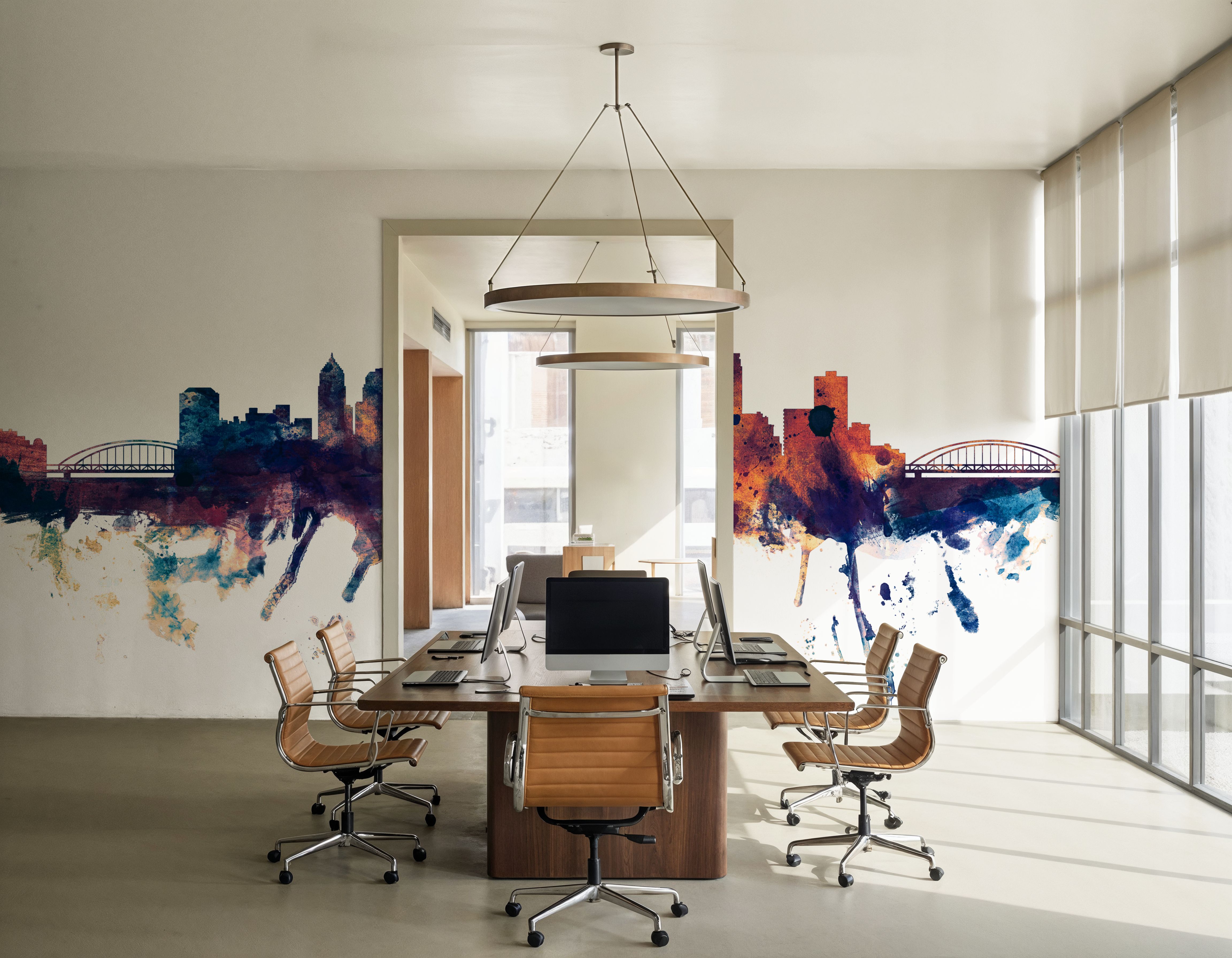 Pittsburg Pennsylvania Skyline Blue & Bronze