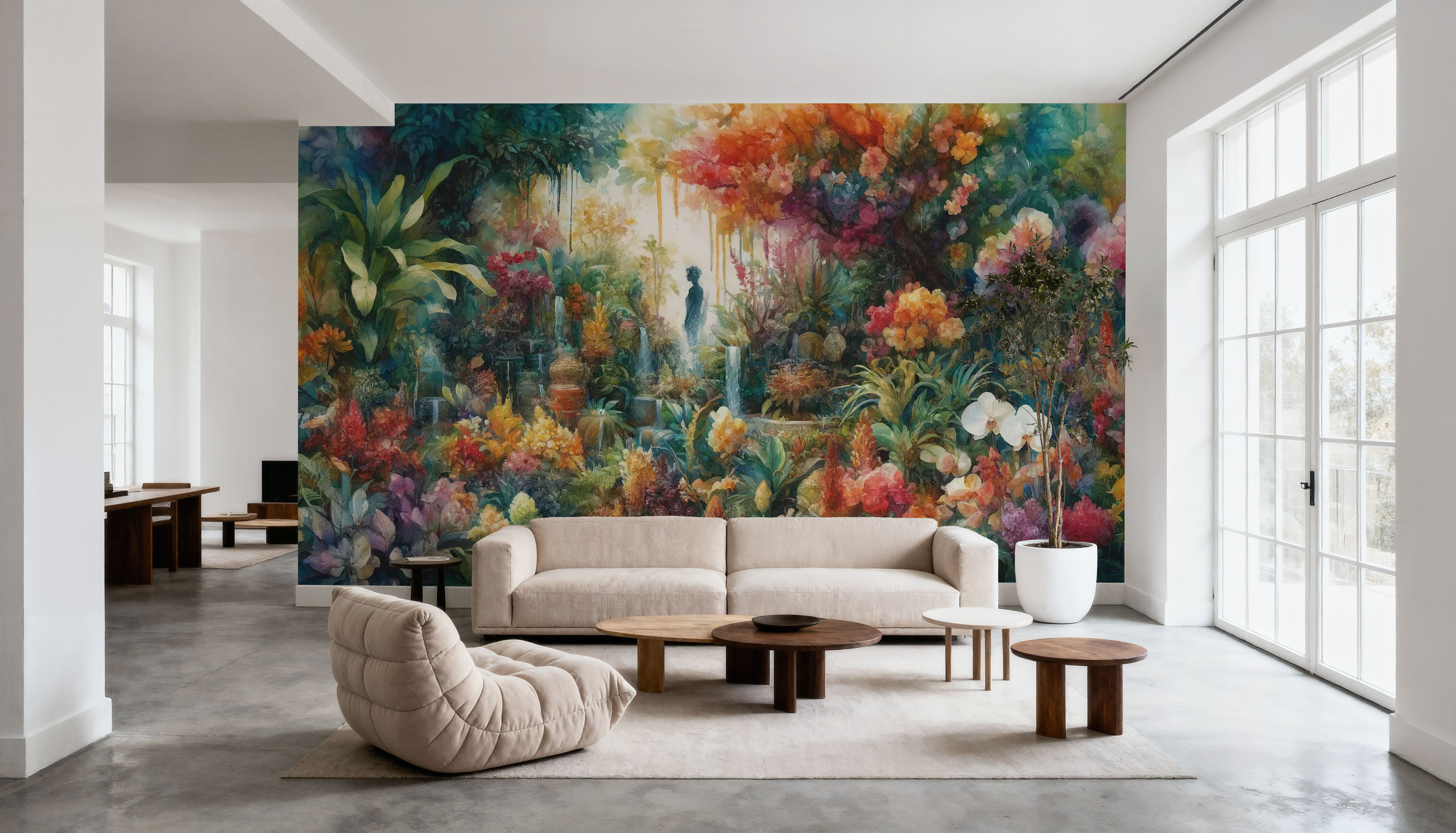 Lush Garden of Eden at Sunrise