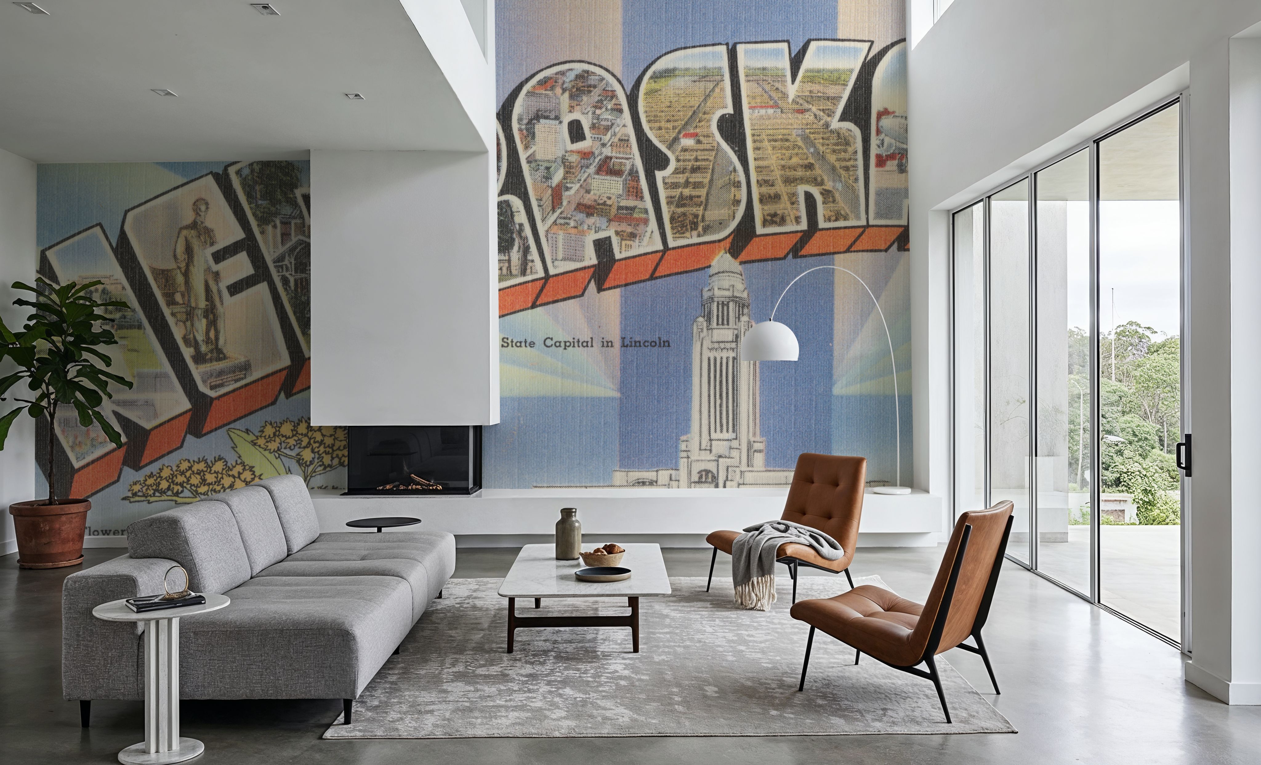 Greetings from Nebraska - Screenprint Postcard