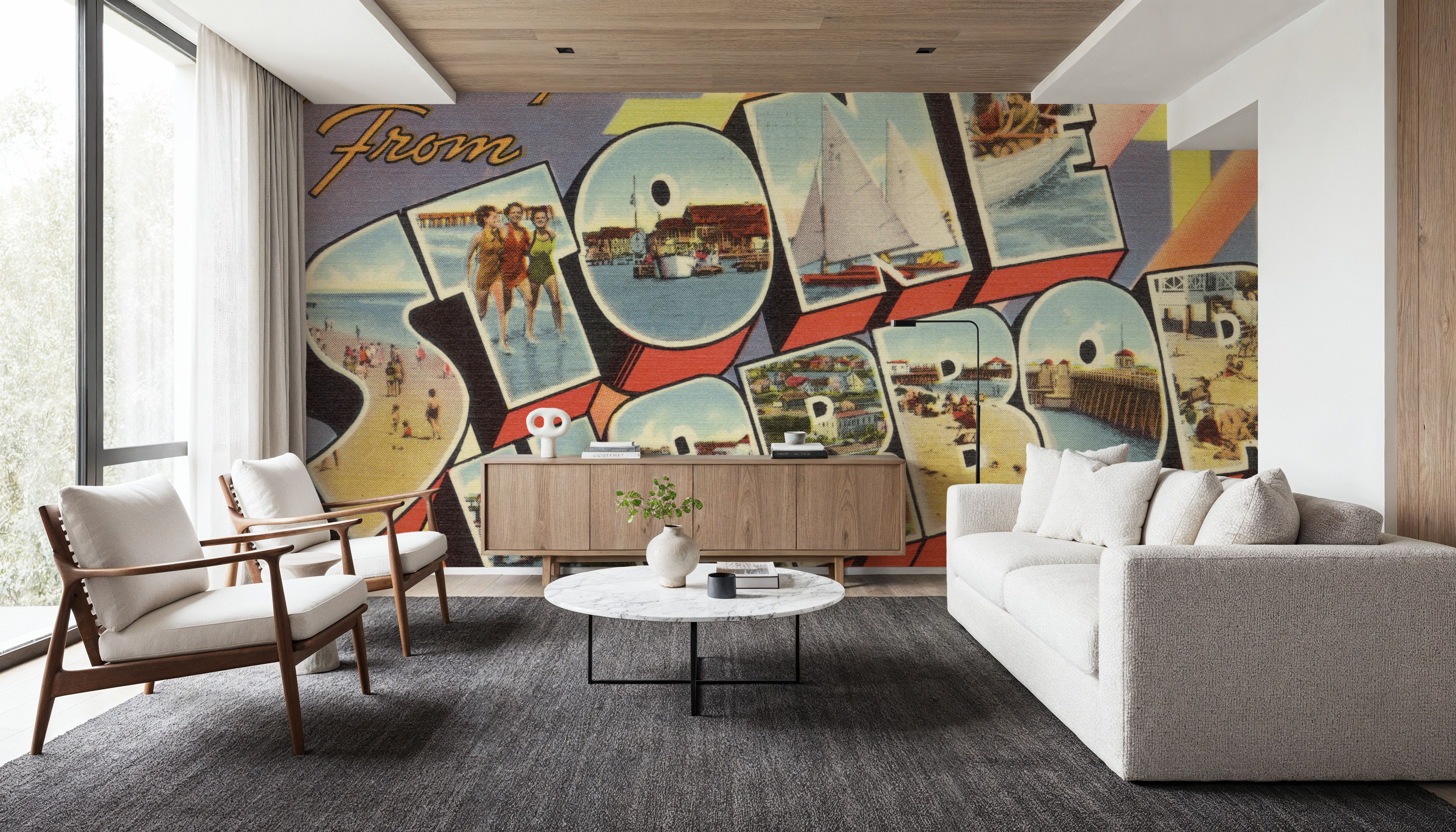 Greetings from Stone Harbor - Screenprint Postcard