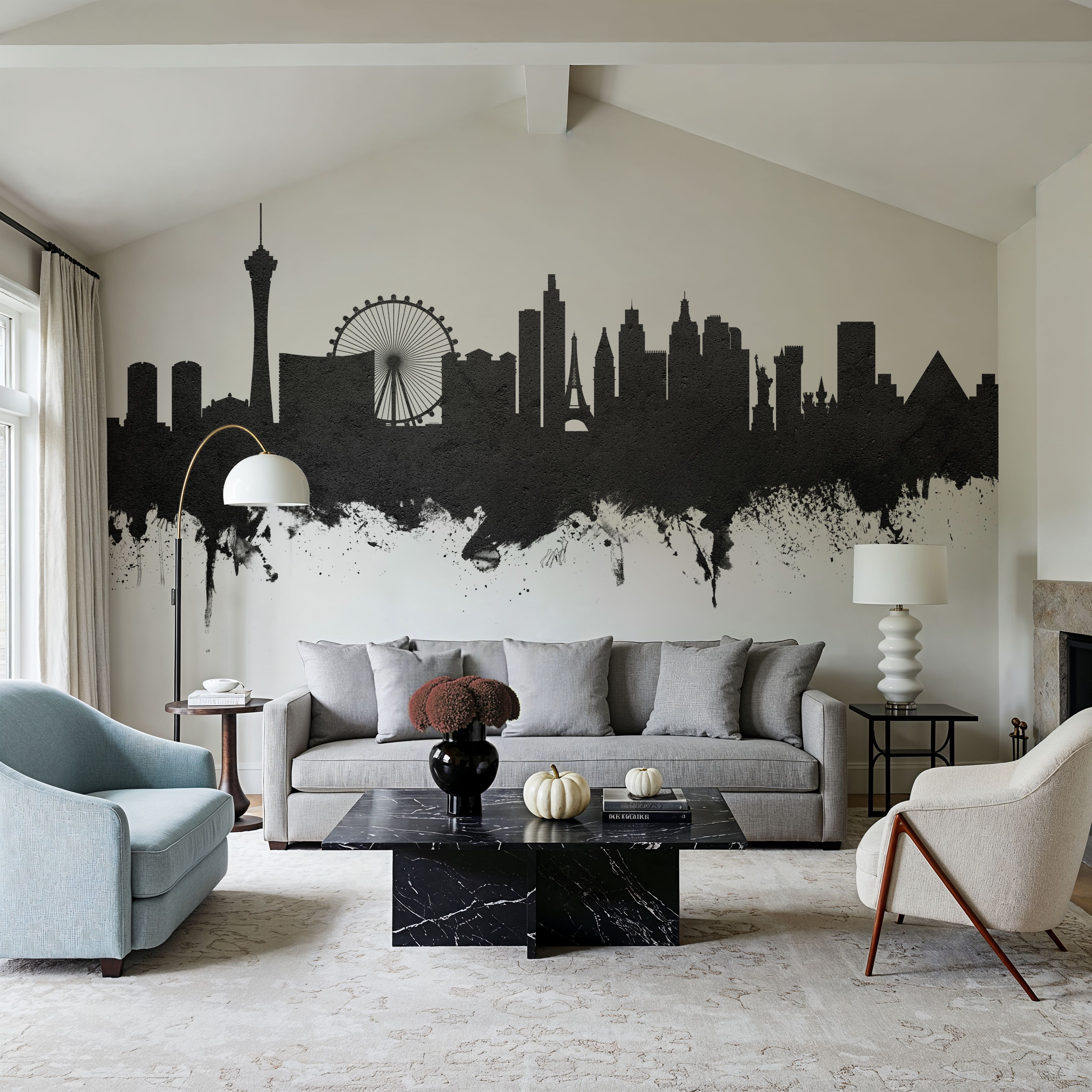 Las Vegas Nevada Skyline Black & White