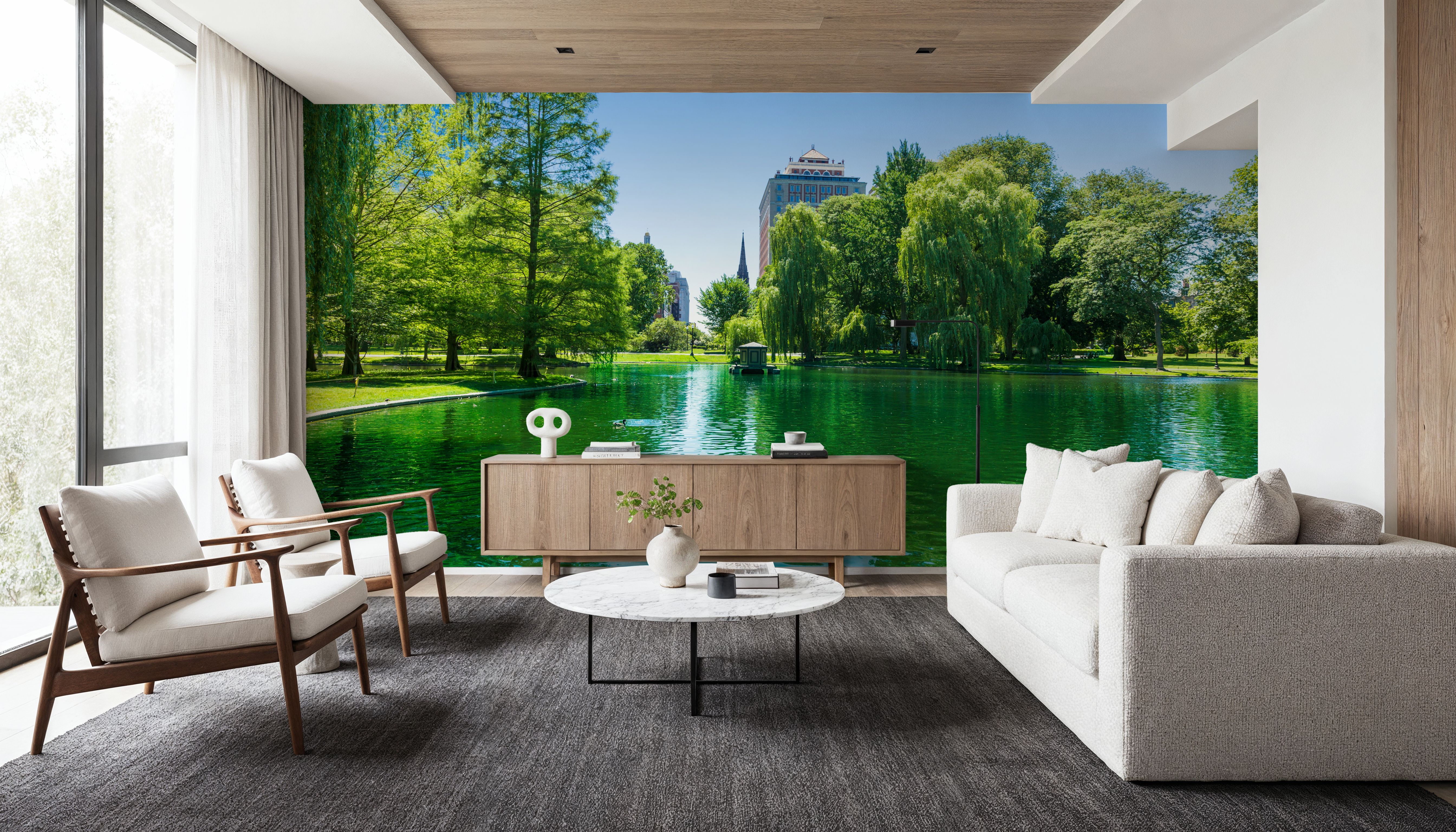 Boston Common Lake, Papel pintado