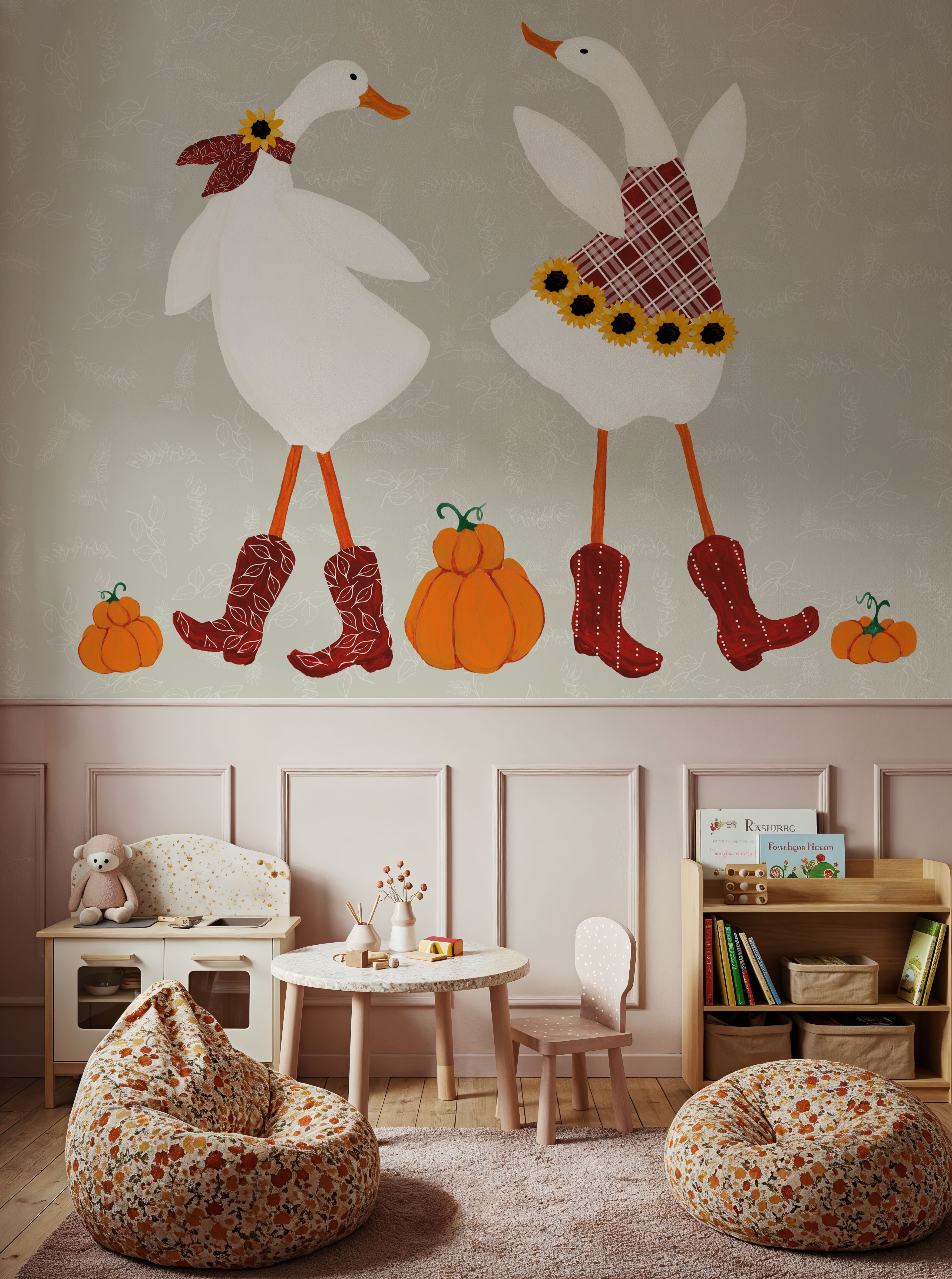 Ducks in the Pumpkin Patch VII