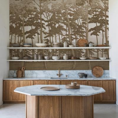 Tranquil Pinescape, Beige