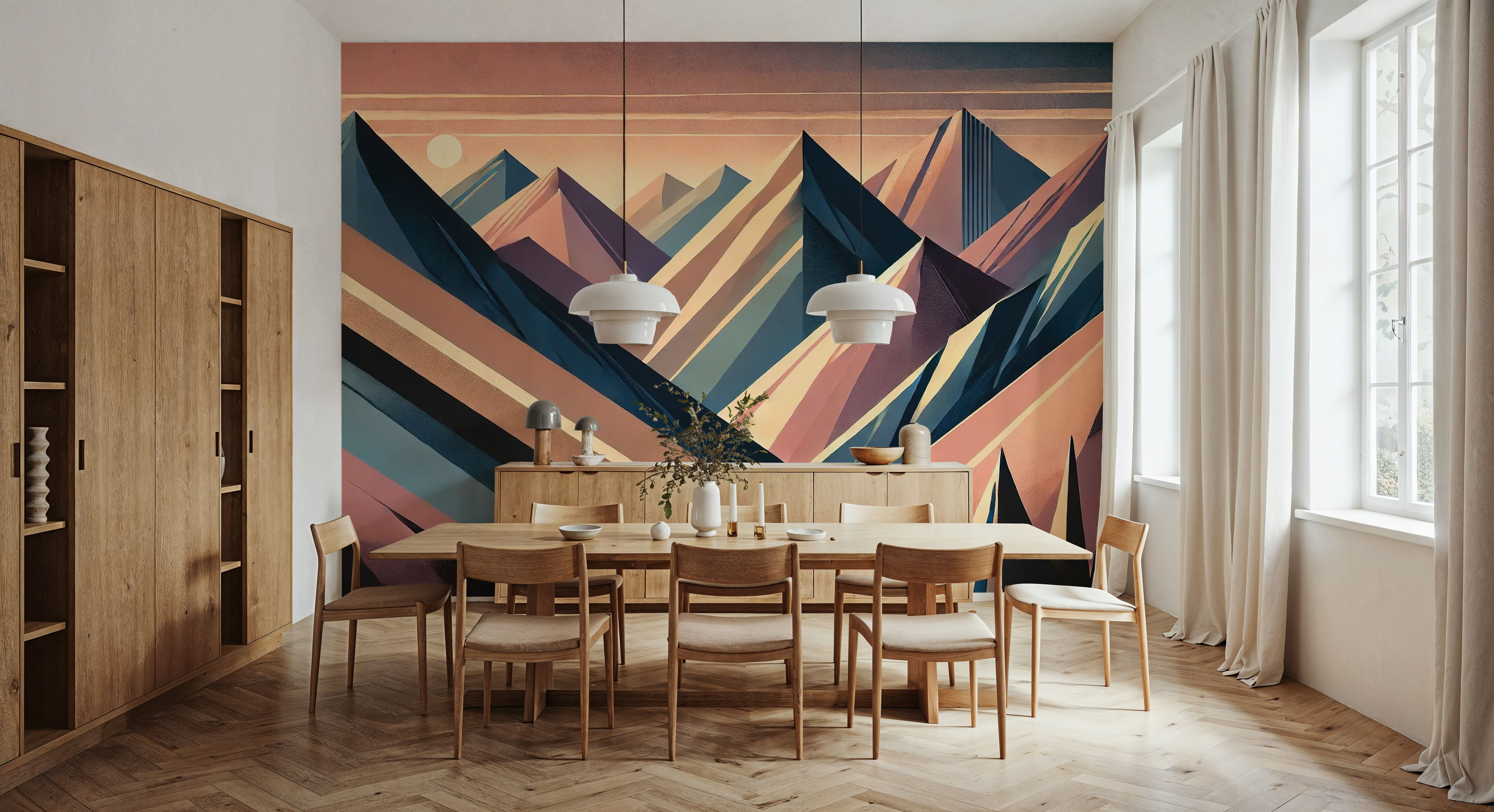 Serenity Mountain Vista in Art Deco